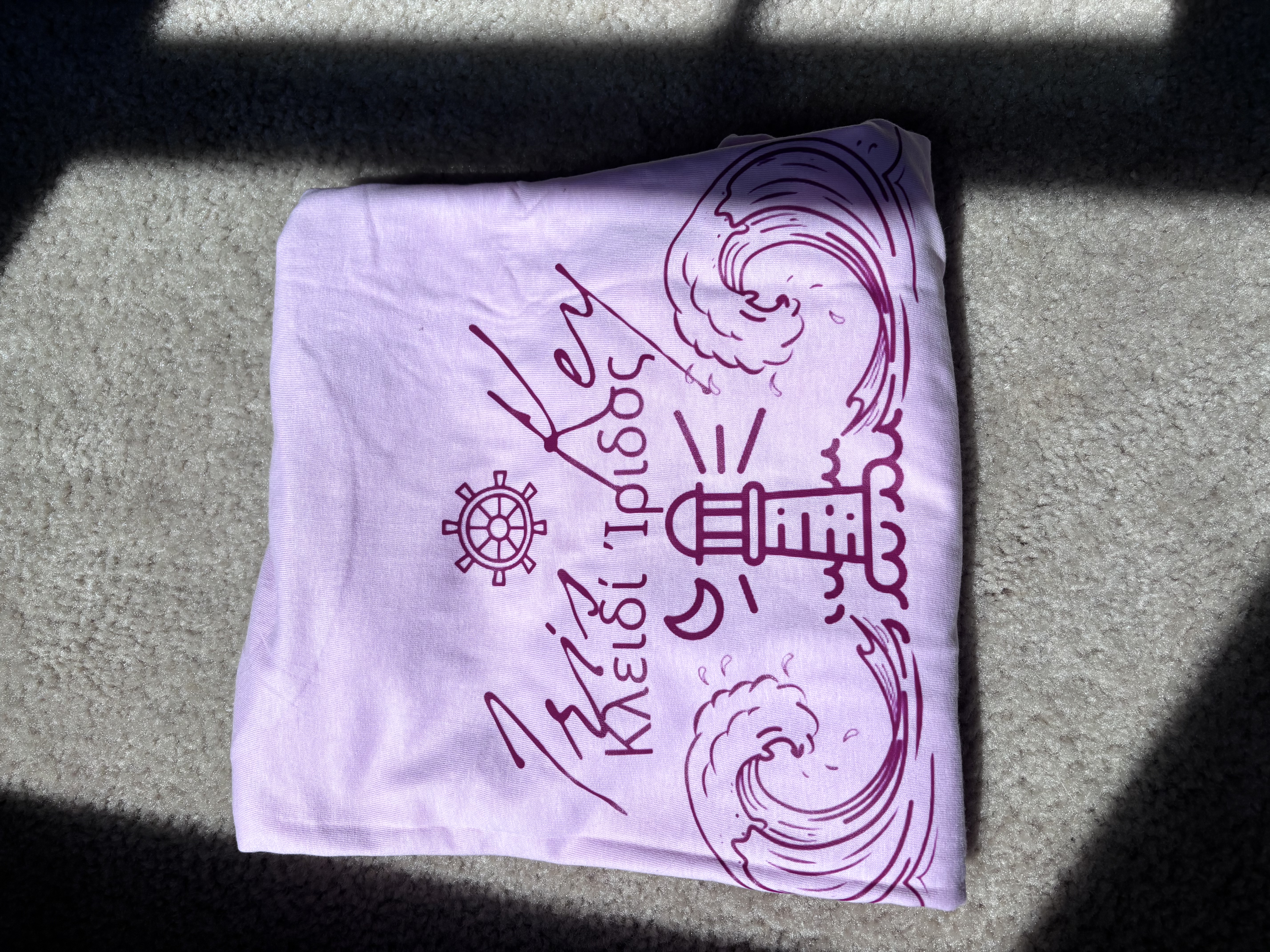 IK. Pink Lighthouse Graphic T-Shirt