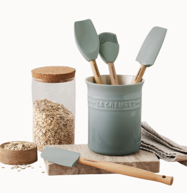 Set Bote Utensilios Con 5 Espátulas