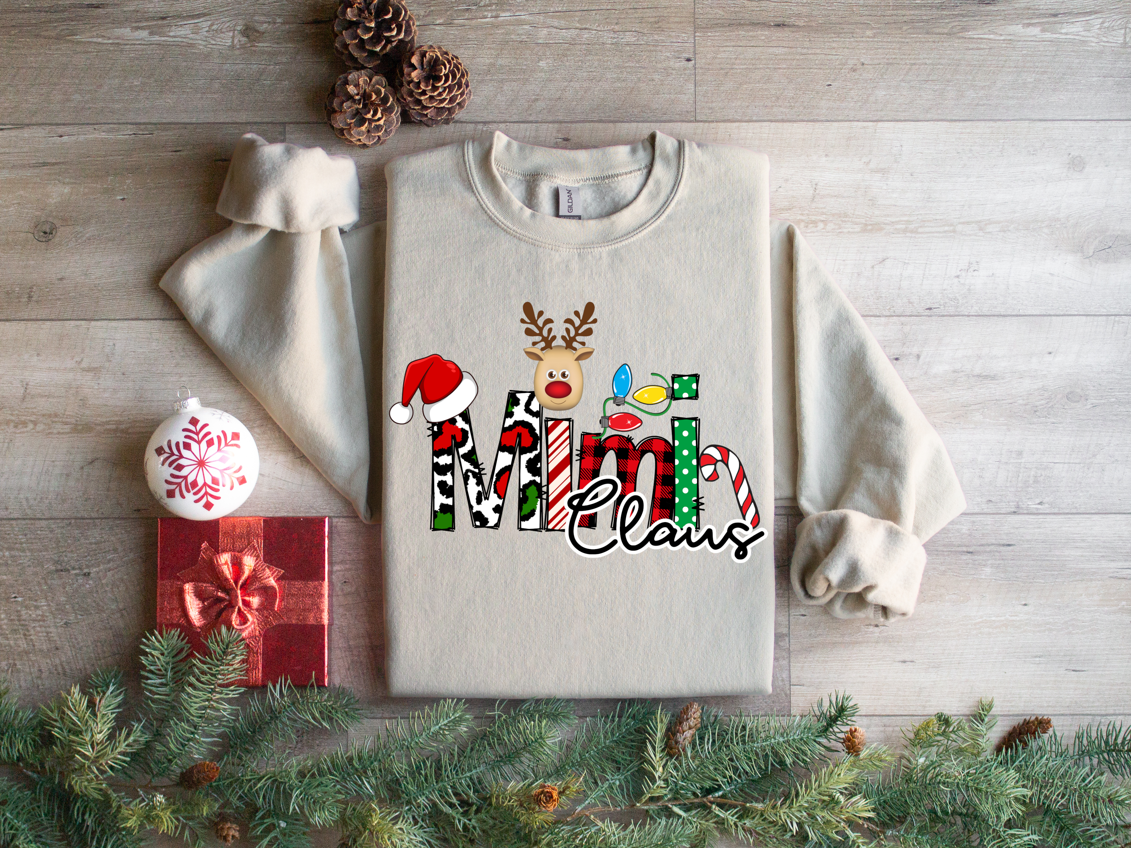 Mimi Claus Holiday Crewneck, Christmas Sweatshirt