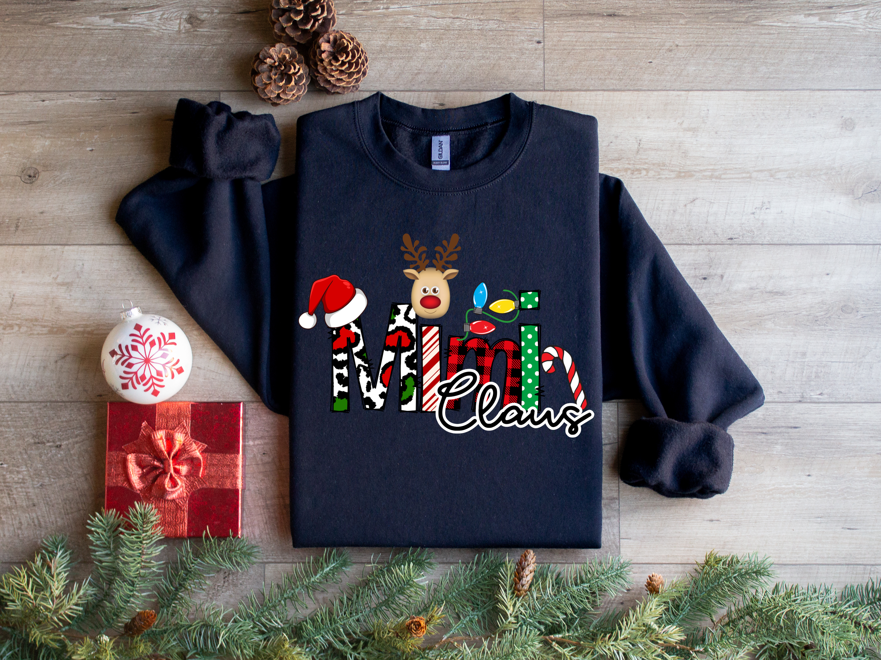 Mimi Claus Holiday Crewneck, Christmas Sweatshirt