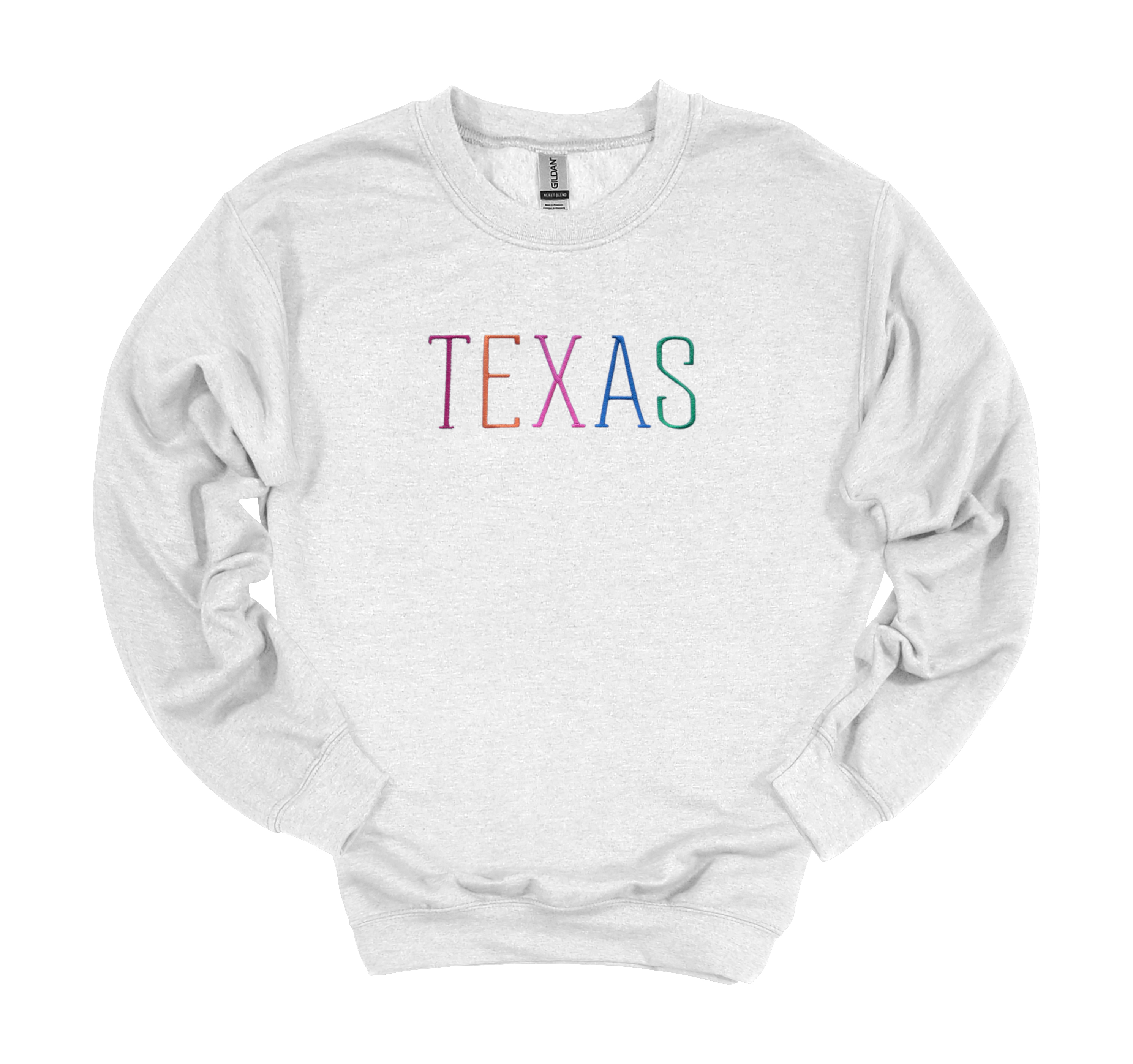 Custom State Embroidered Crewneck, Preppy Sweatshirt