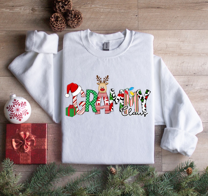 Grammy Claus Holiday Crewneck, Christmas Sweatshirt