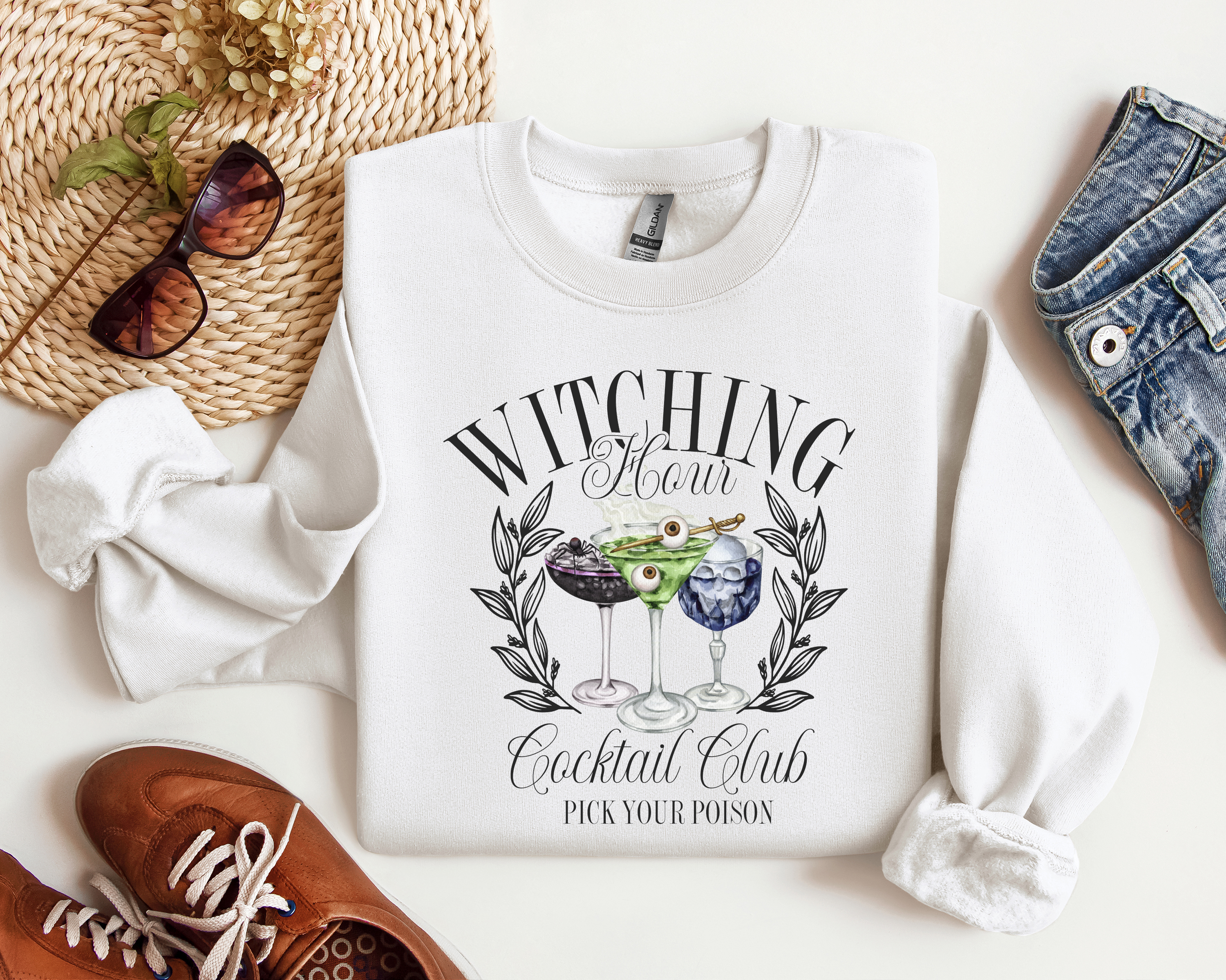 Witching Hour Cocktail Club Halloween Crewneck, Fall