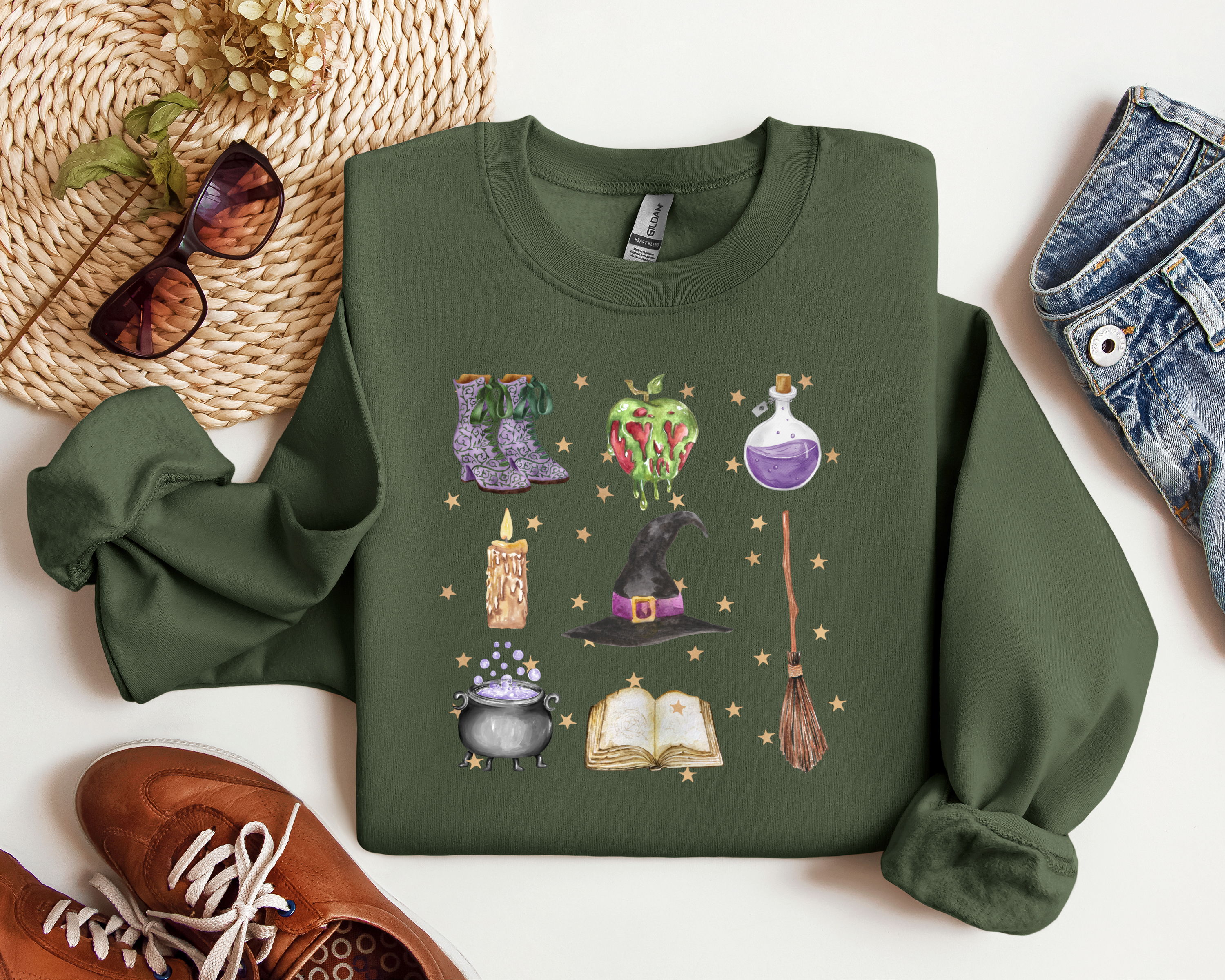 Witches Things Crewneck, Halloween Sweatshirt, Fall