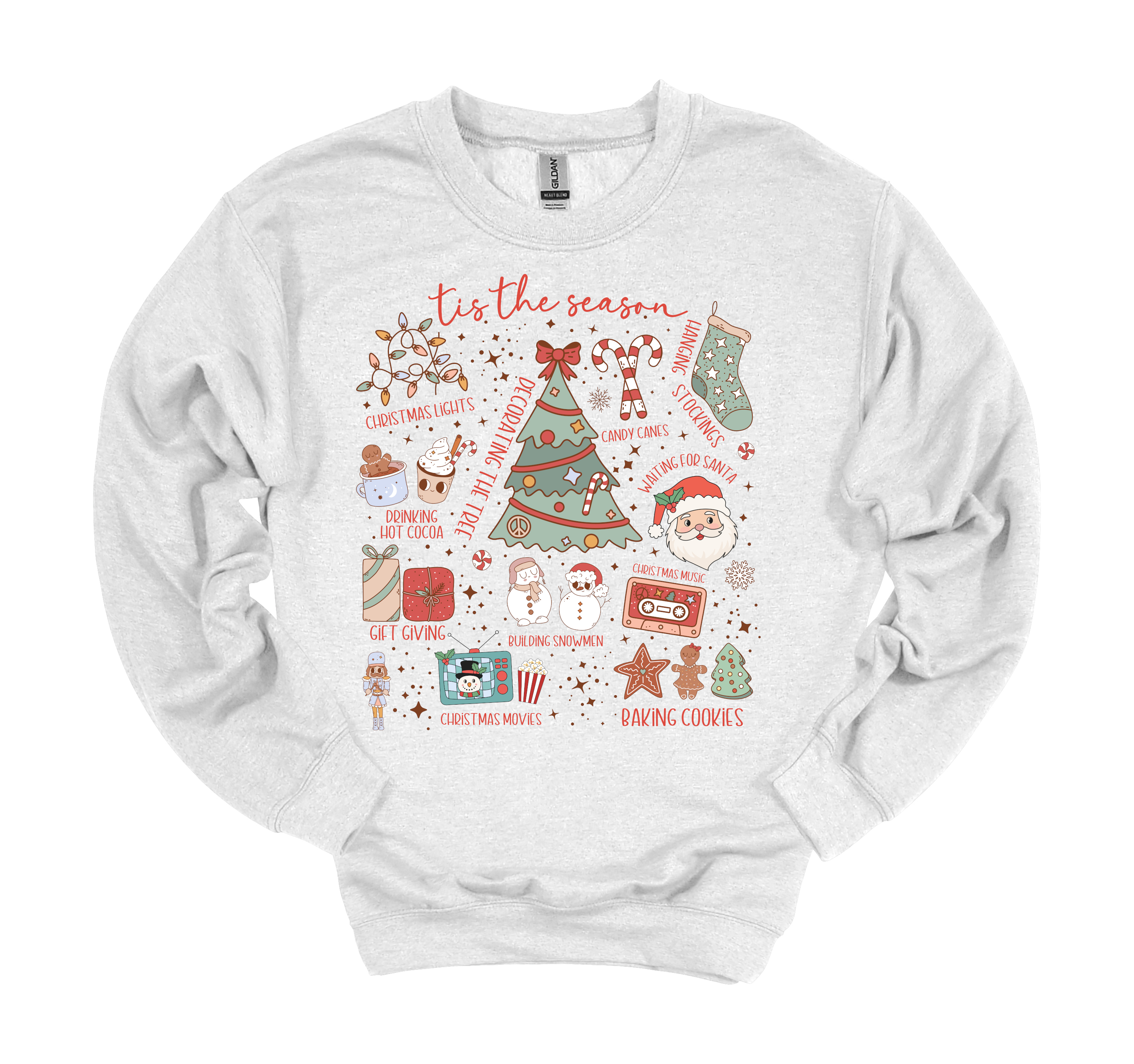 Tis the Season Retro Graphic Christmas Crewneck