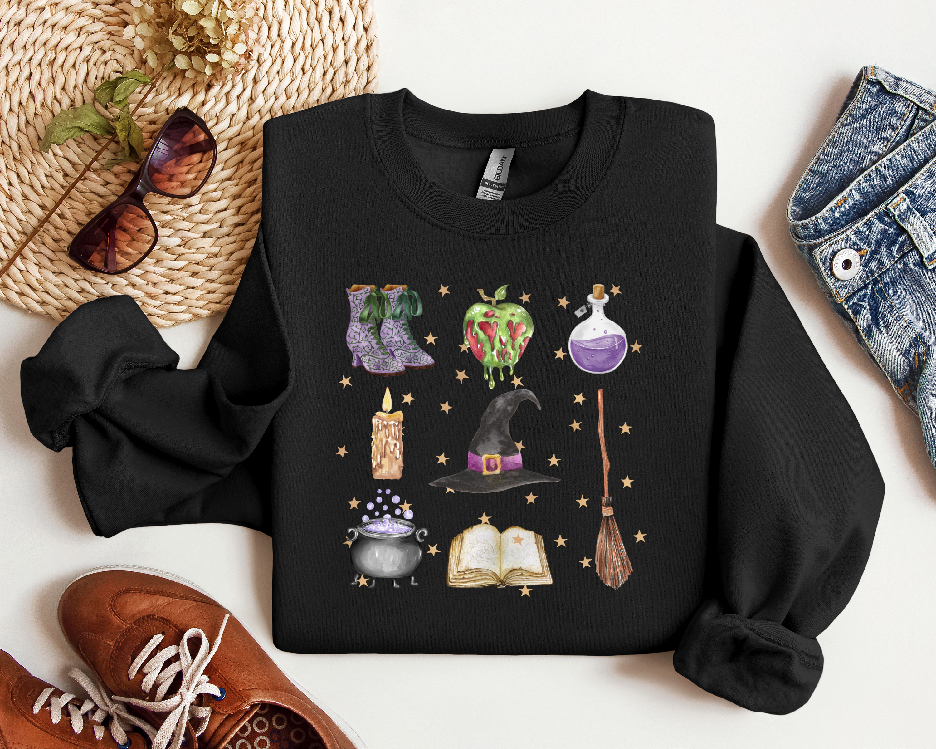 Witches Things Crewneck, Halloween Sweatshirt, Fall