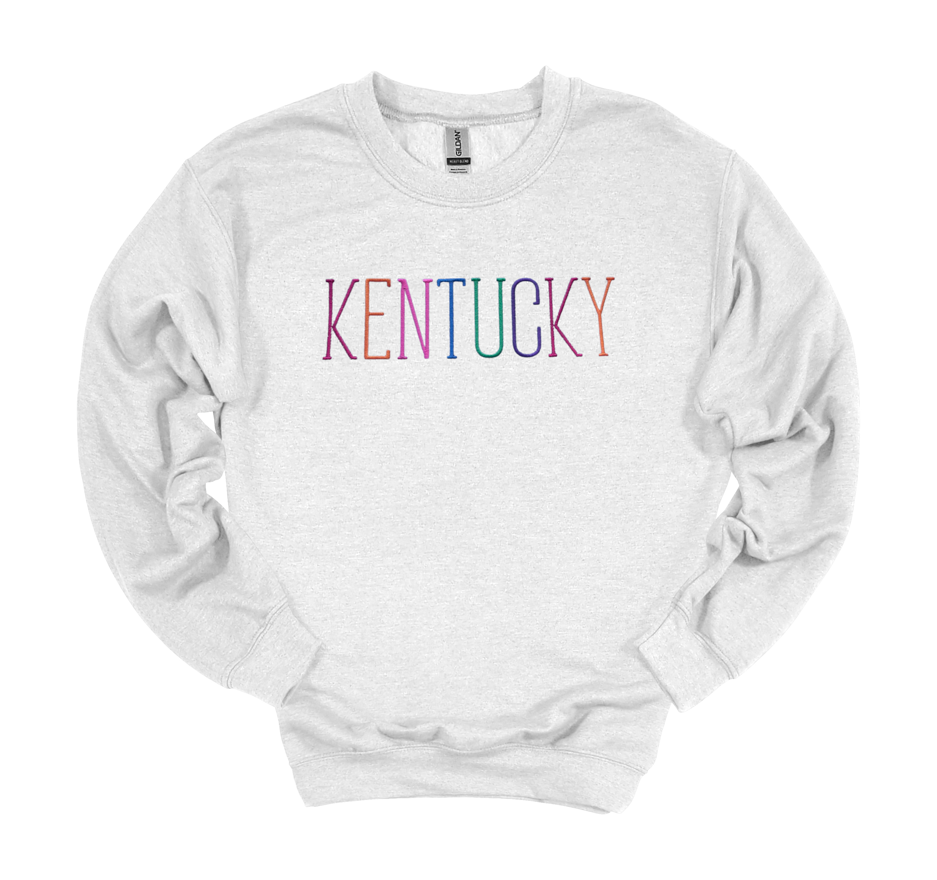 Custom State Embroidered Crewneck, Preppy Sweatshirt