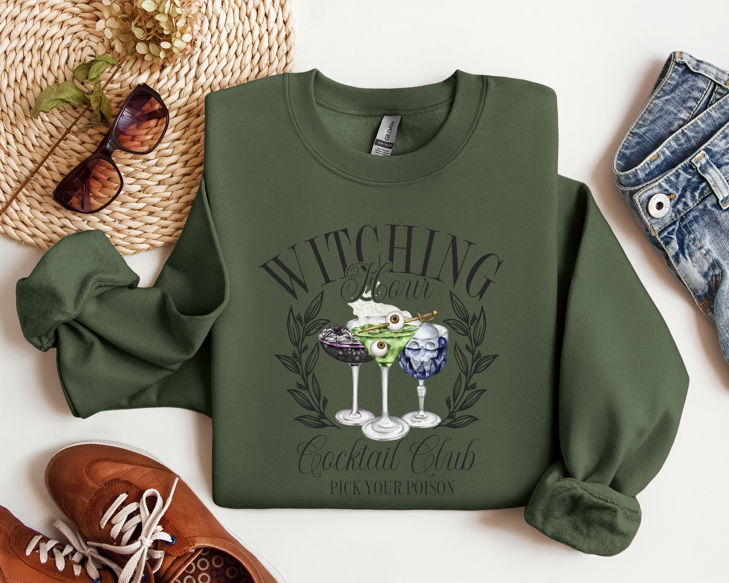 Witching Hour Cocktail Club Halloween Crewneck, Fall