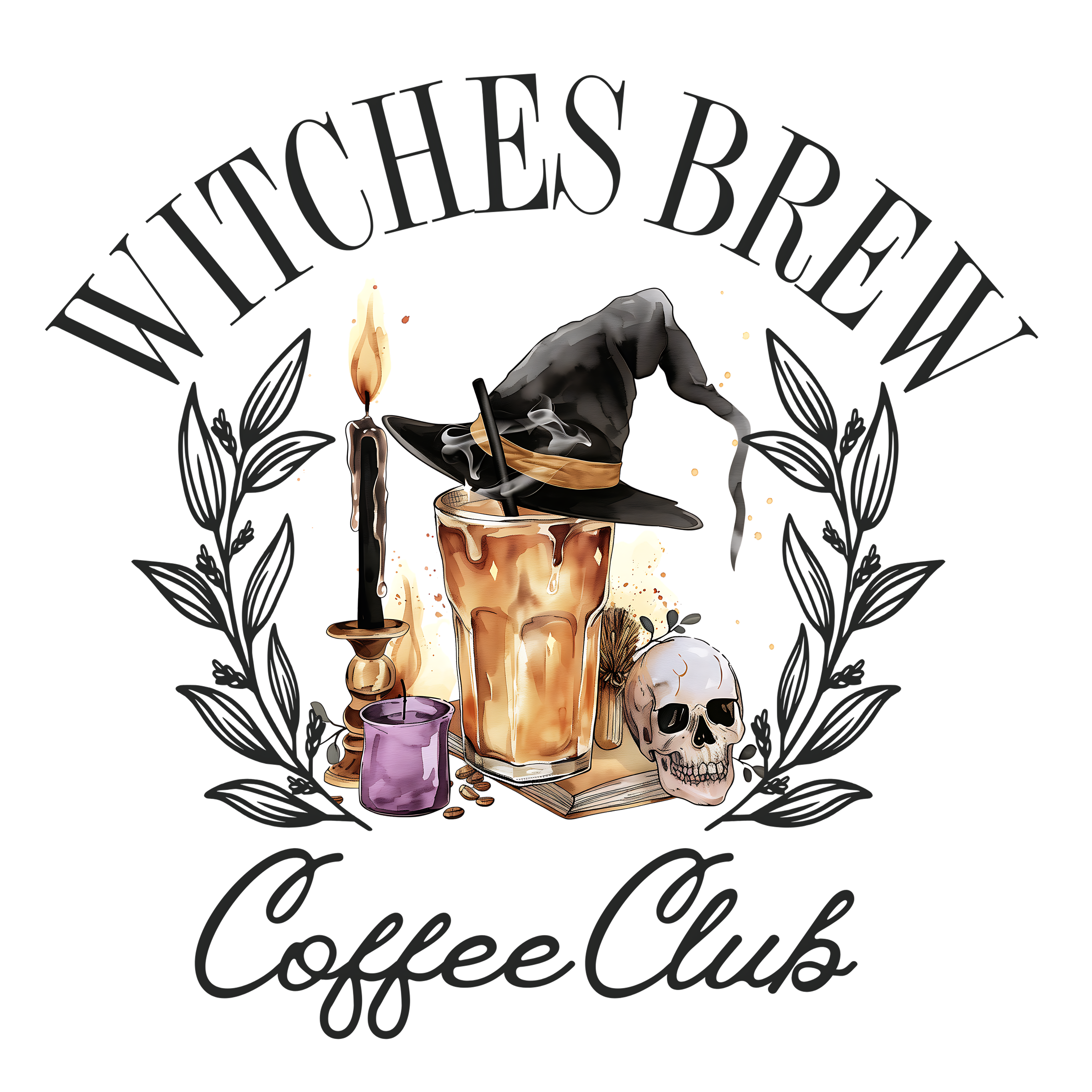 Cold Brew Coffee Glass, Witches Brew Drinkware