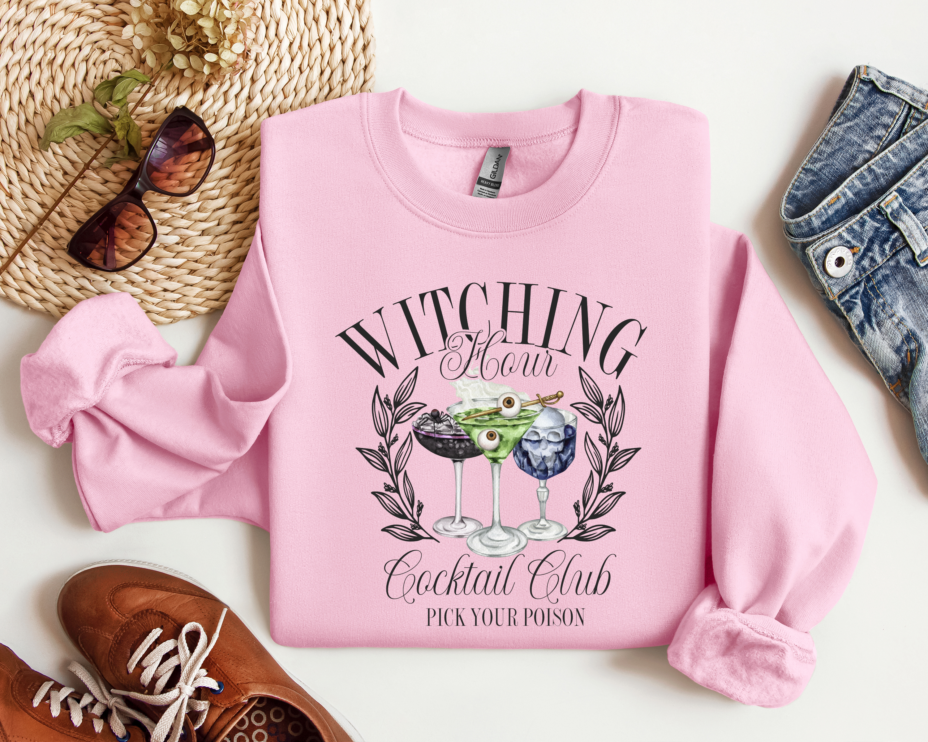 Witching Hour Cocktail Club Halloween Crewneck, Fall