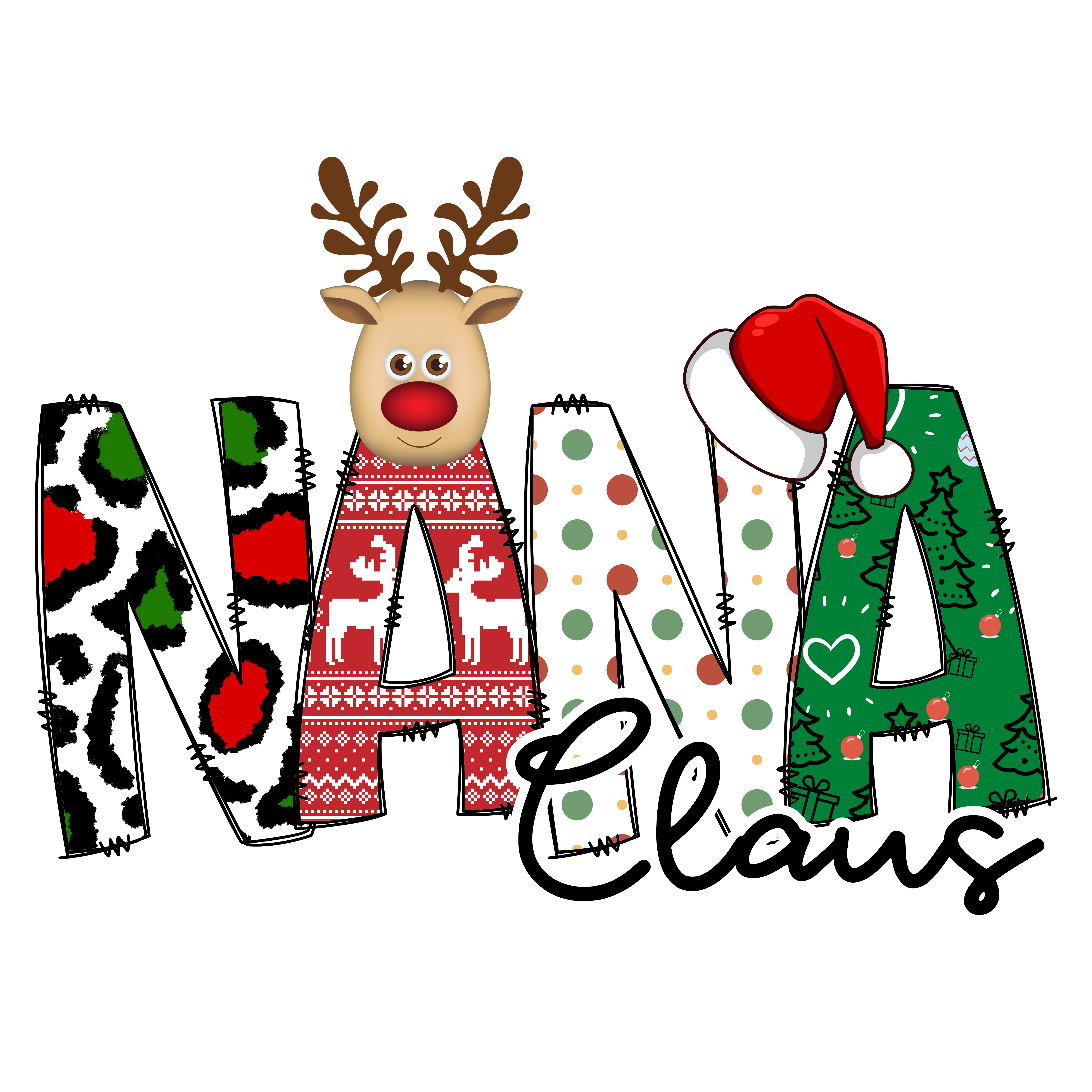 Nana Claus Holiday Crewneck, Christmas Sweatshirt