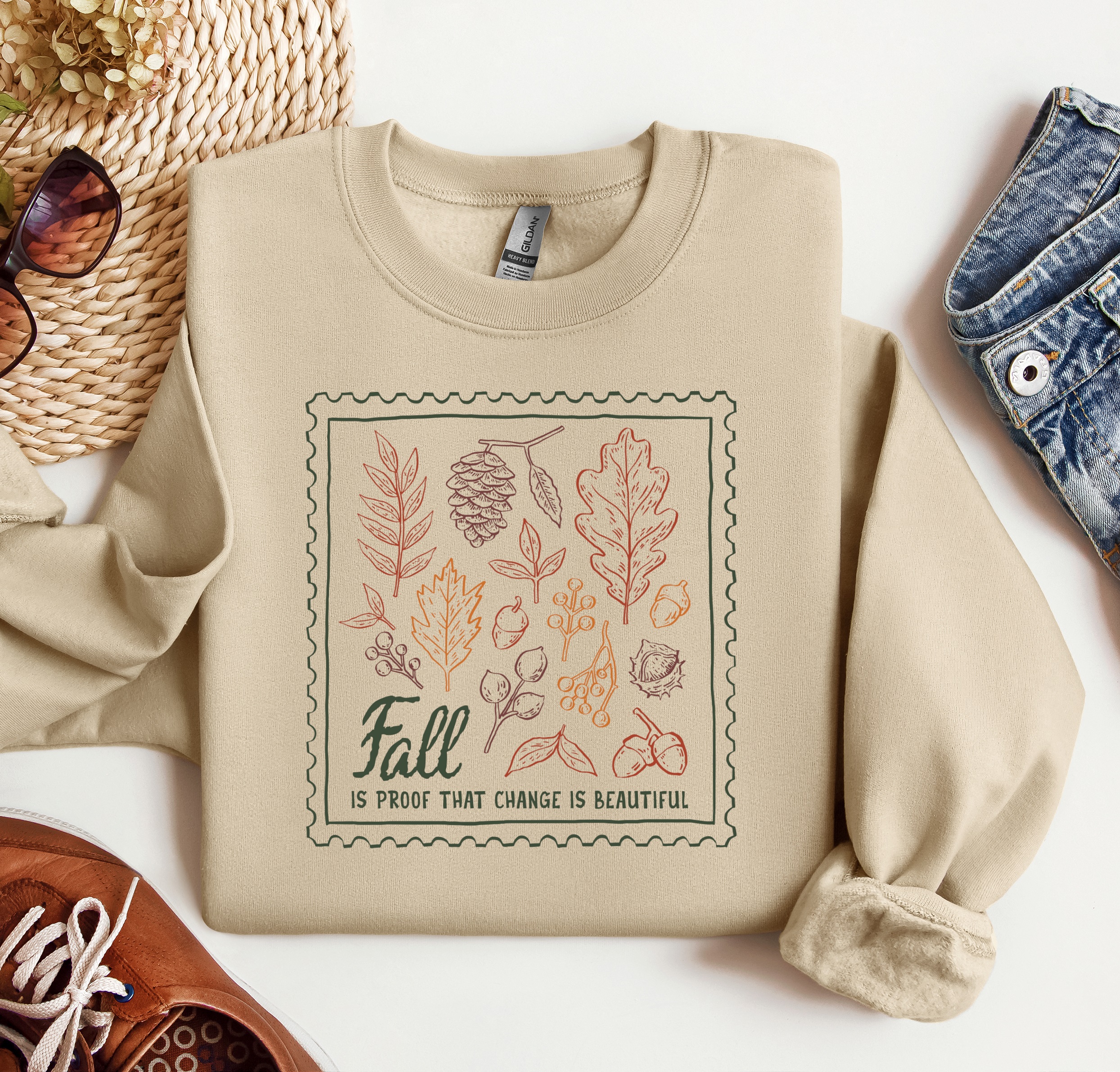 Cozy Fall Sweatshirt, Graphic Crewneck
