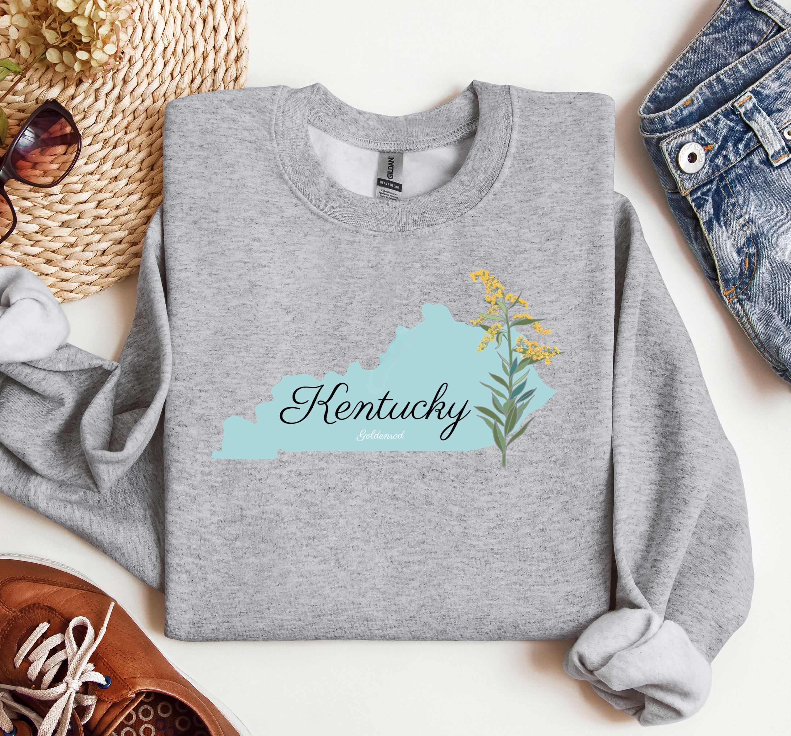 State Flower Sweatshirt, Custom Crewneck