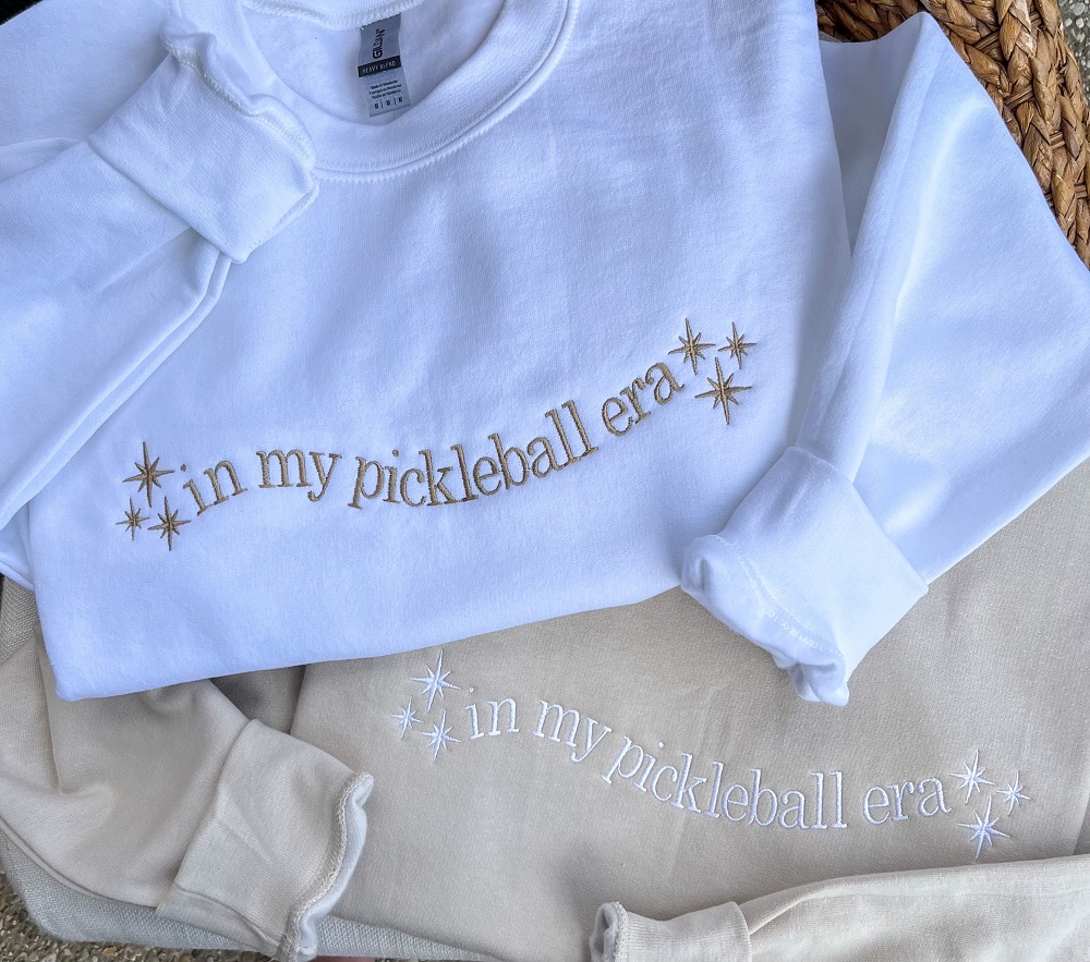 Embroidered "In My Pickleball Era" Crewneck