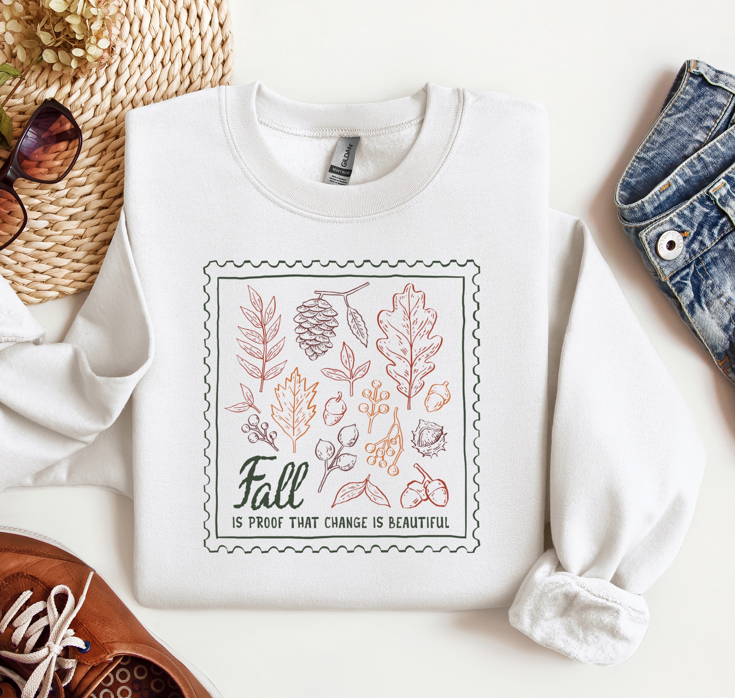 Cozy Fall Sweatshirt, Graphic Crewneck