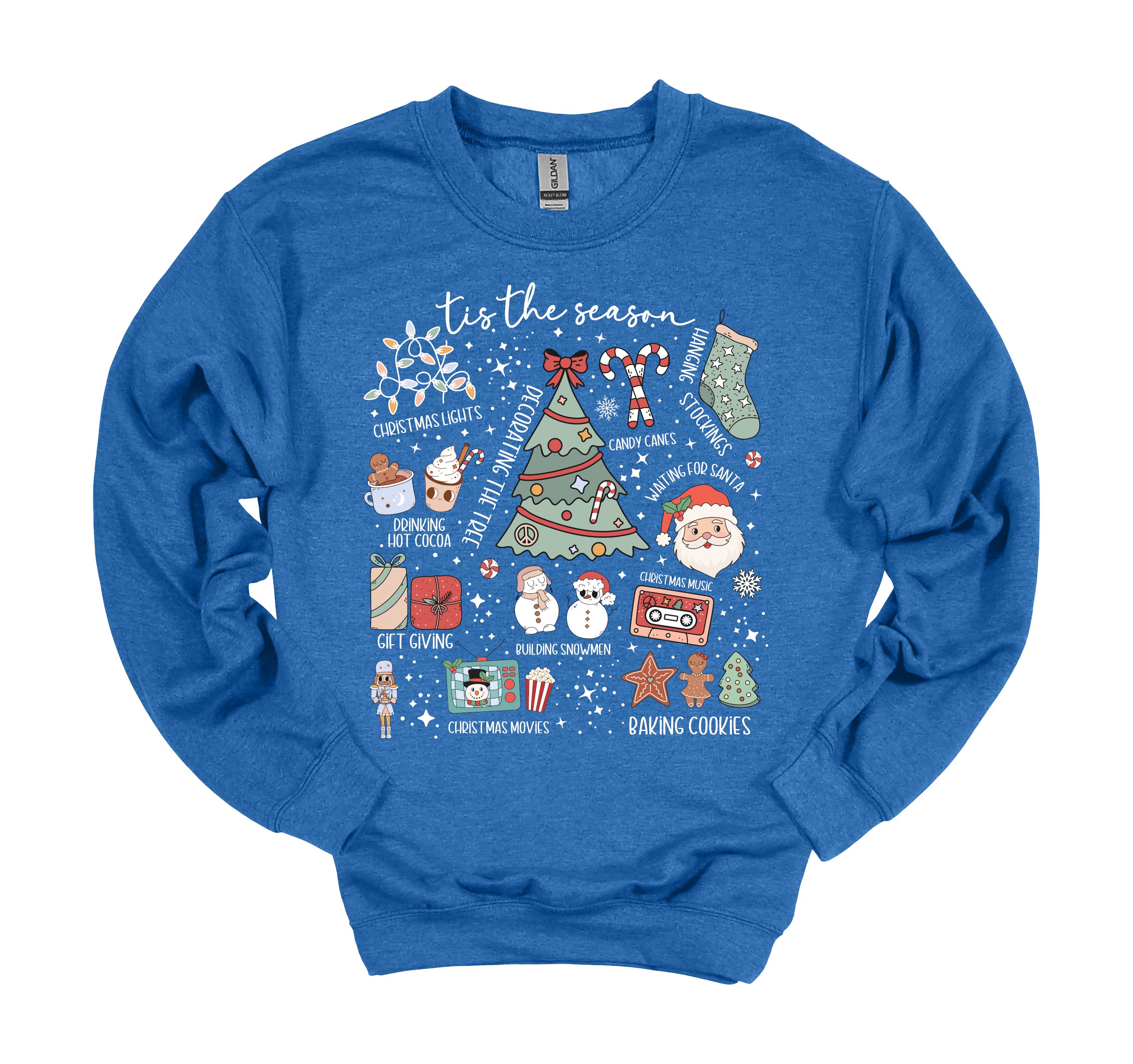 Tis the Season Retro Graphic Christmas Crewneck
