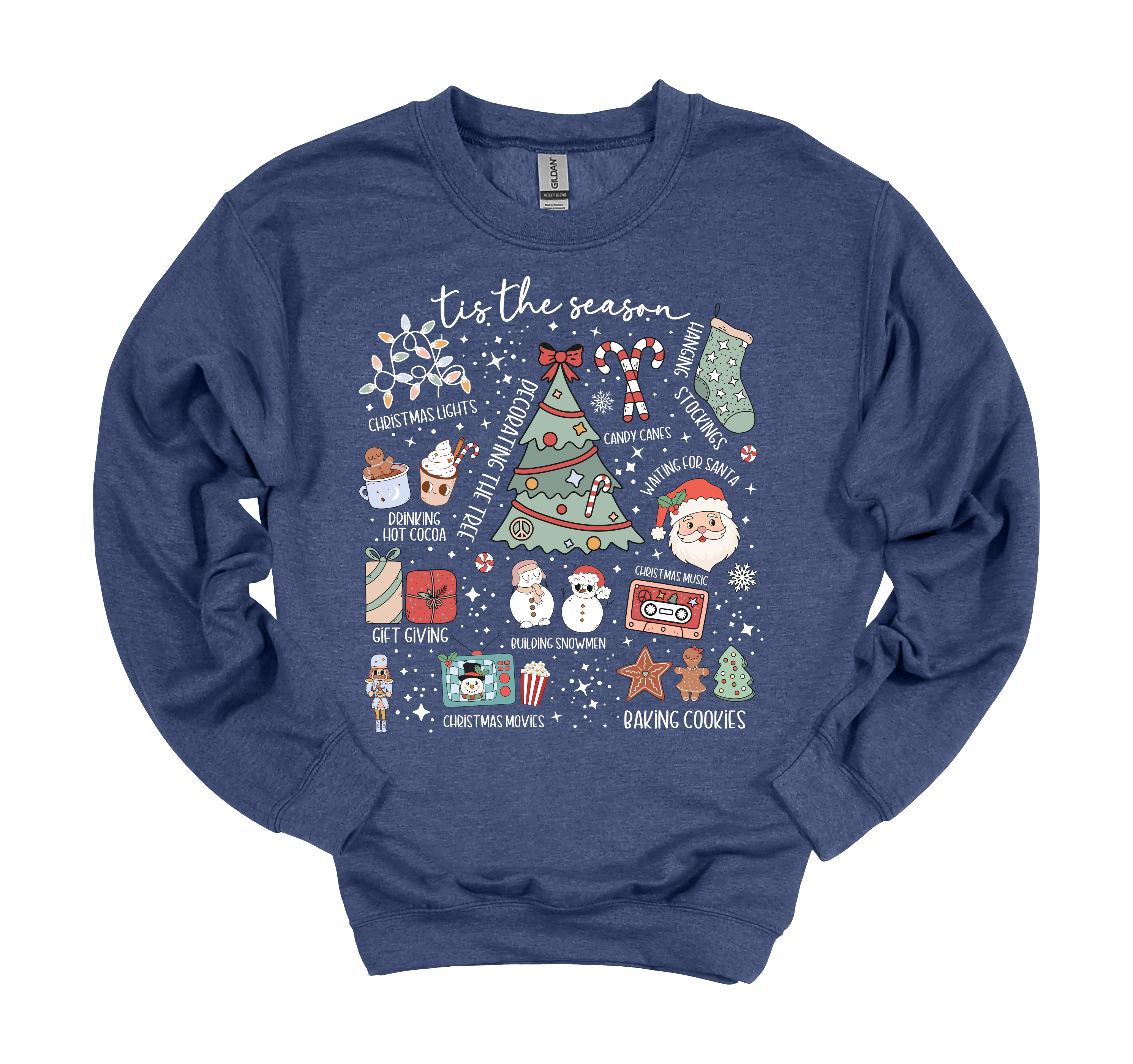 Tis the Season Retro Graphic Christmas Crewneck