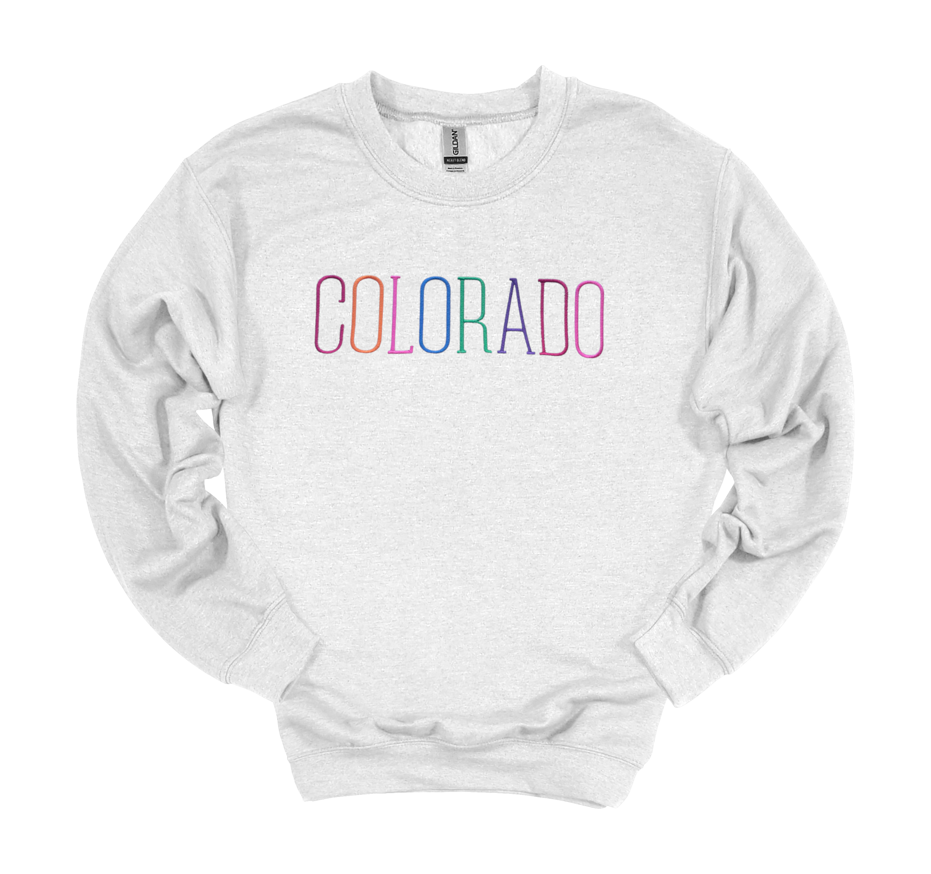 Custom State Embroidered Crewneck, Preppy Sweatshirt