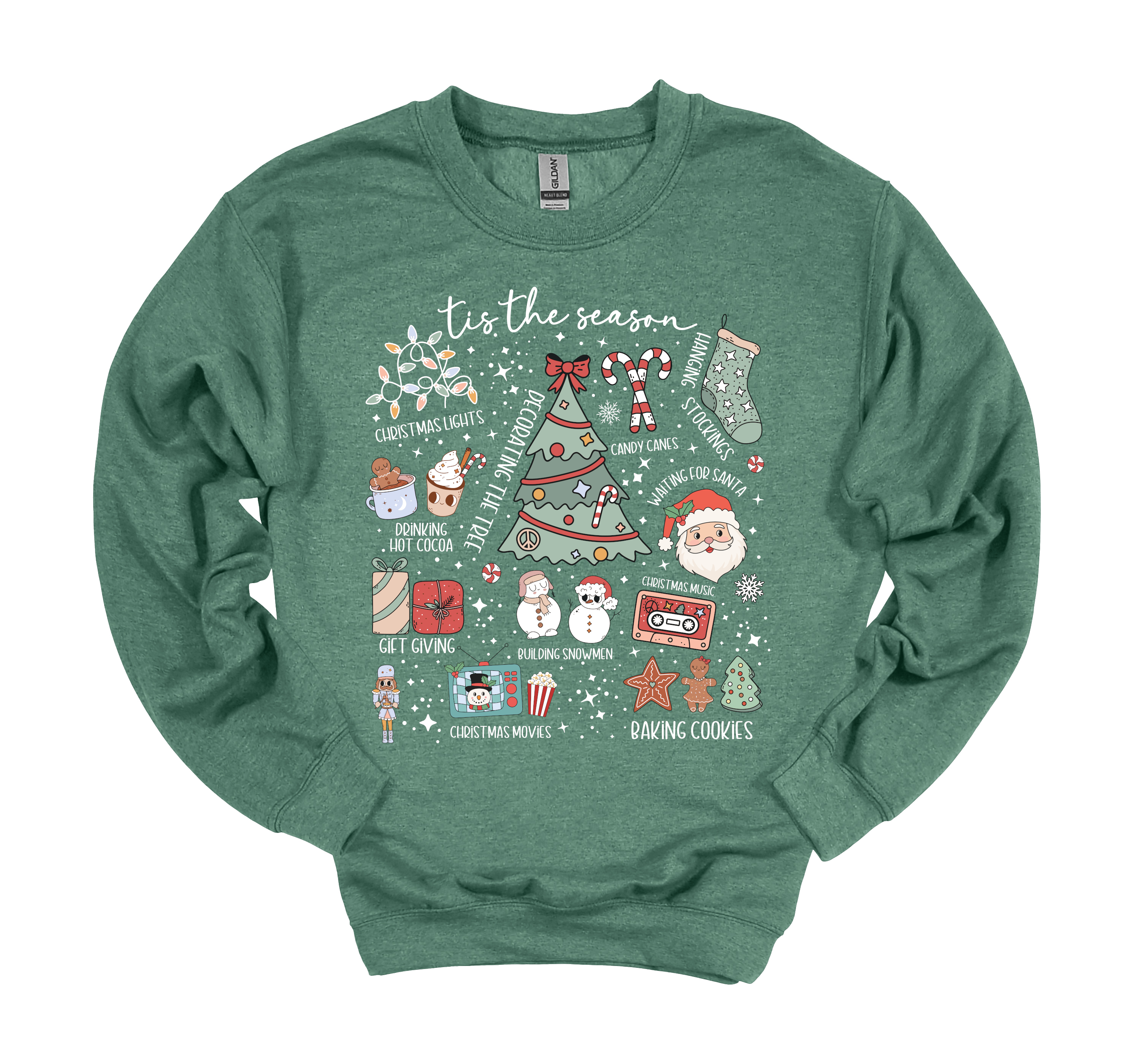 Tis the Season Retro Graphic Christmas Crewneck