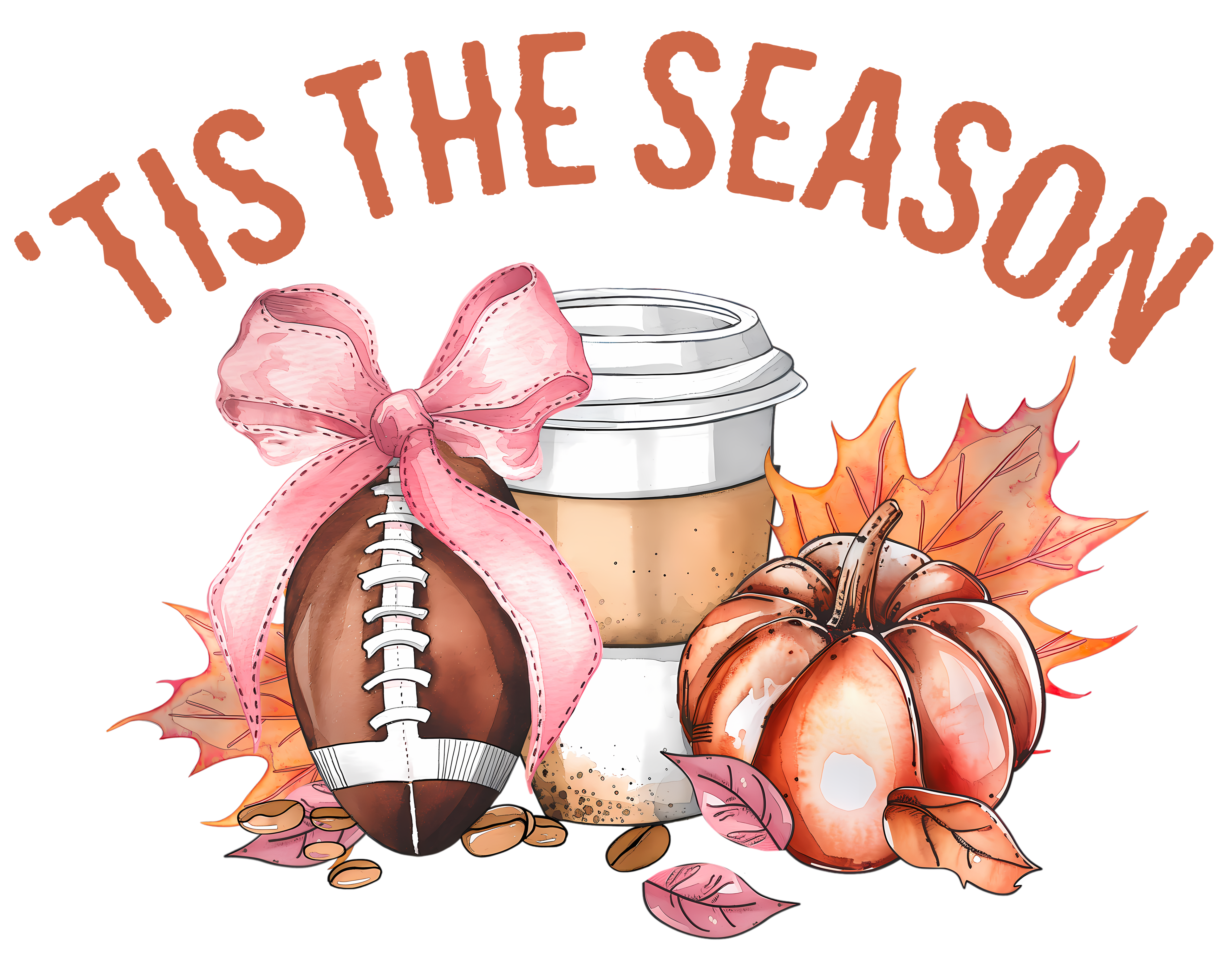 Cold Brew Coffee Glass, Football, Pumpkin, 16 oz Drinkware