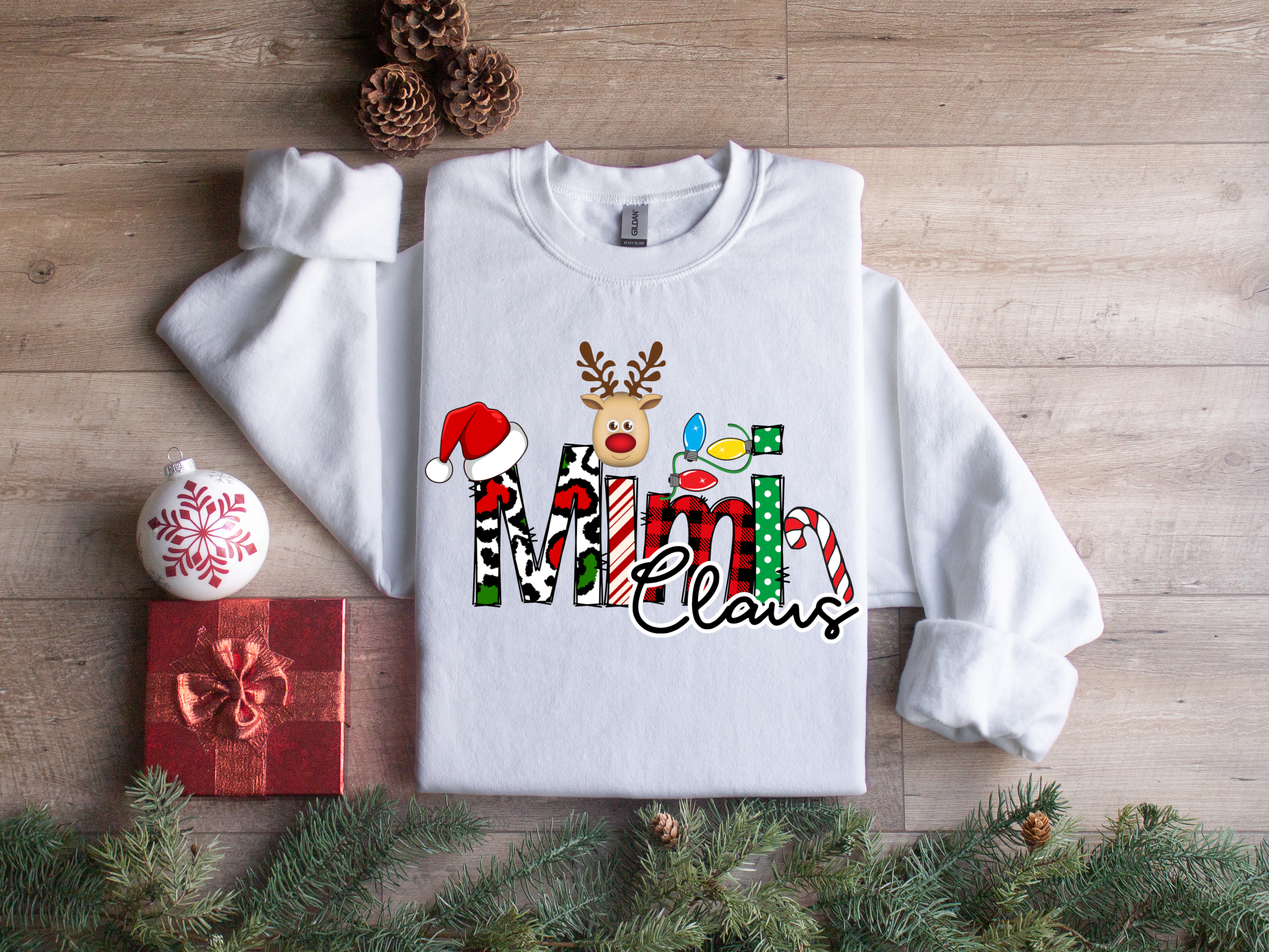 Mimi Claus Holiday Crewneck, Christmas Sweatshirt