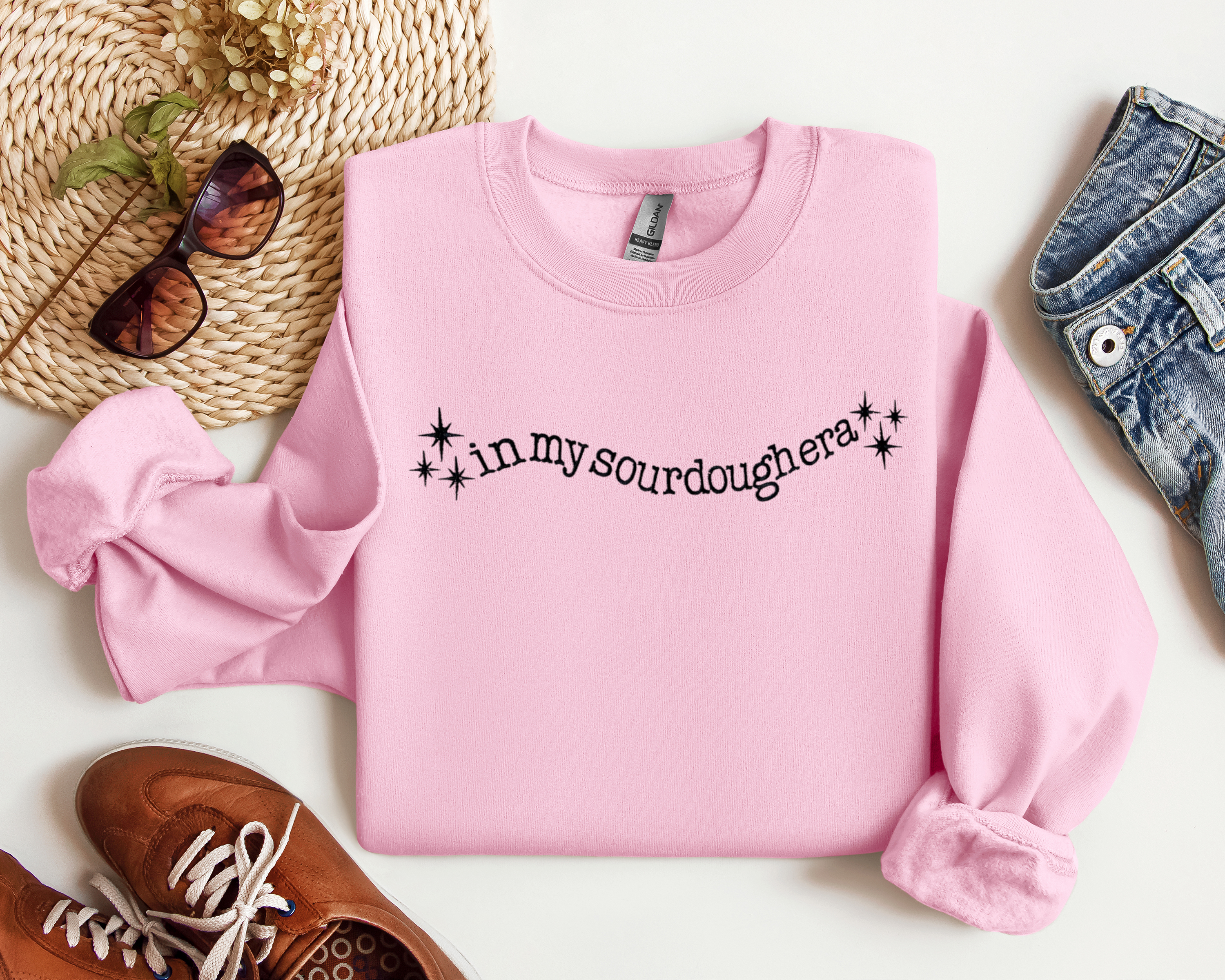 Embroidered In My Sourdough Era Crewneck