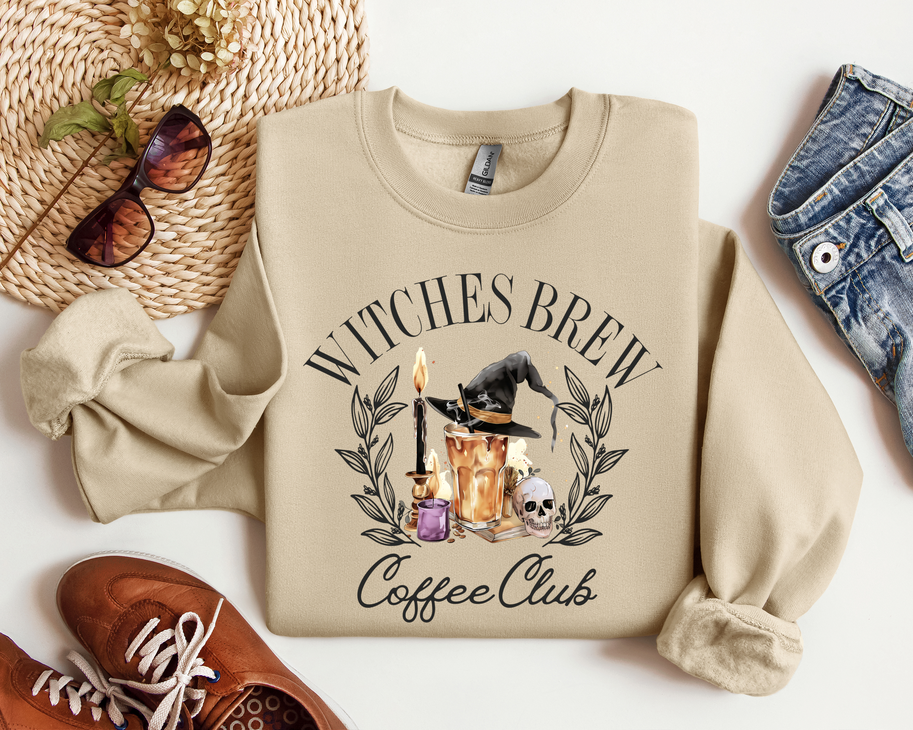 Witches Brew Halloween Crewneck, Fall Sweatshirt