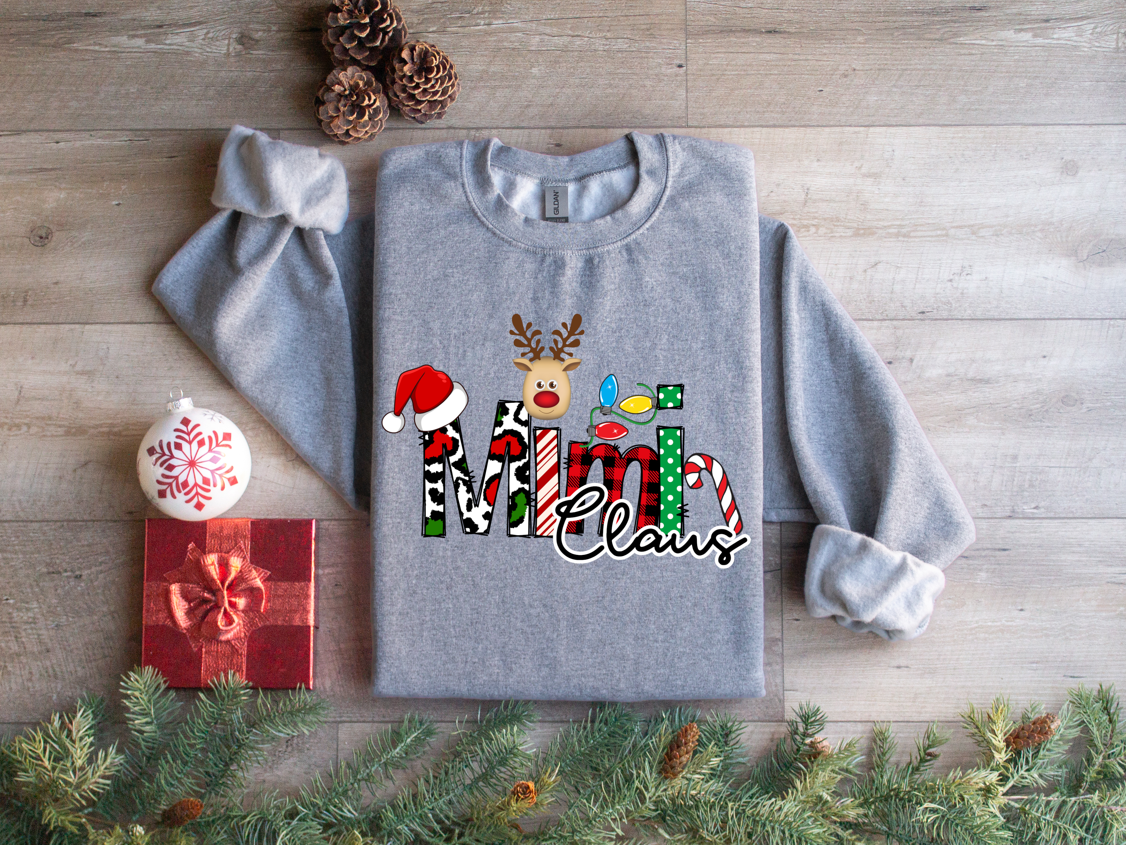 Mimi Claus Holiday Crewneck, Christmas Sweatshirt