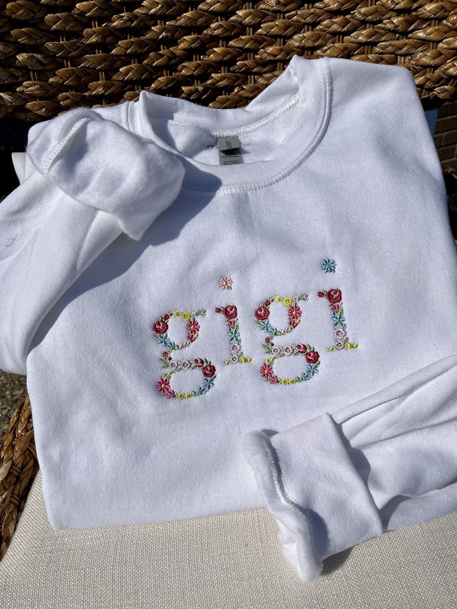 Gigi Floral Embroidered Sweatshirt