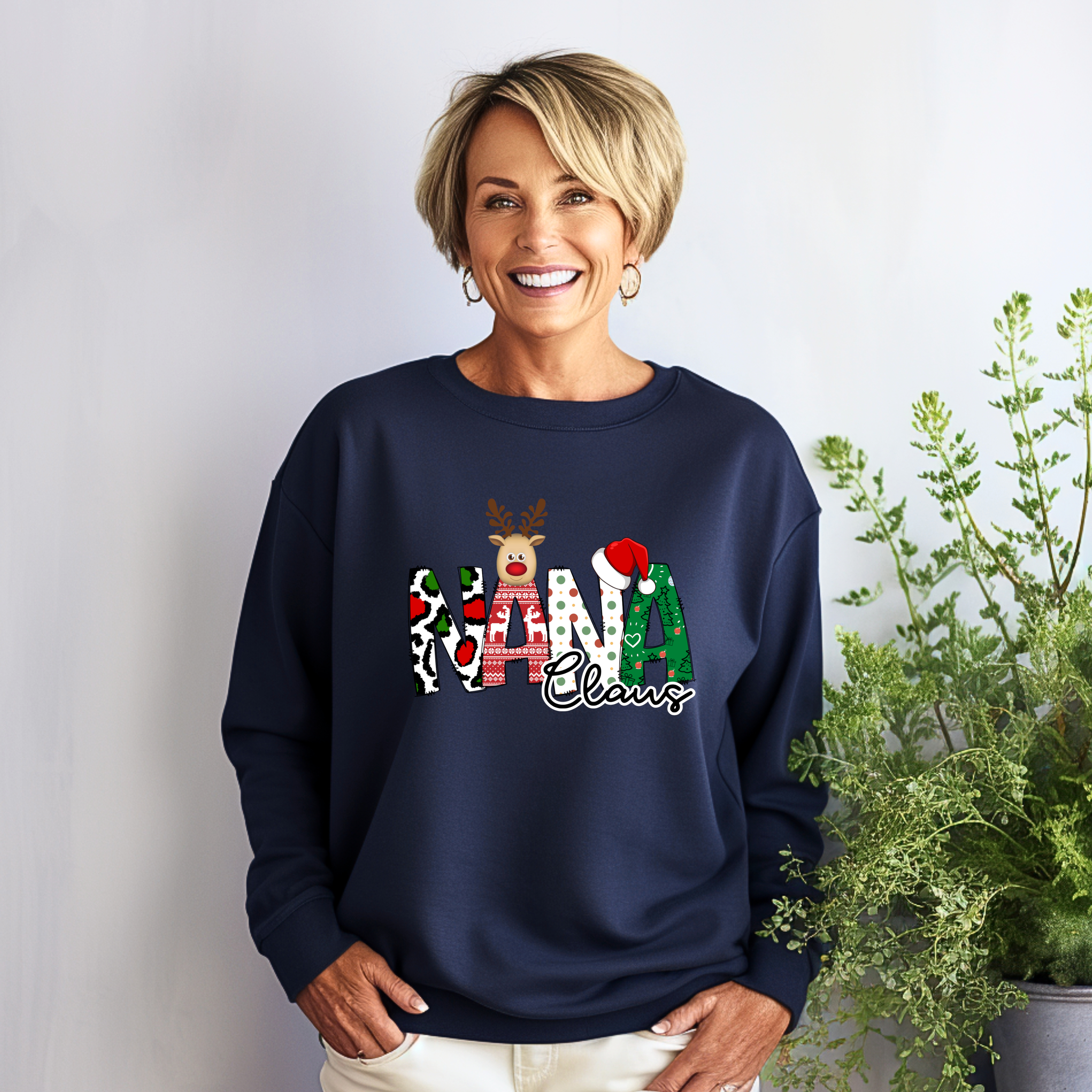 Nana Claus Holiday Crewneck, Christmas Sweatshirt