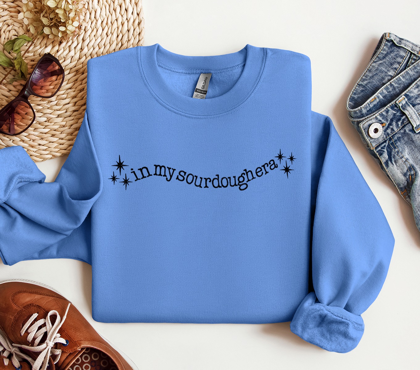 Embroidered In My Sourdough Era Crewneck