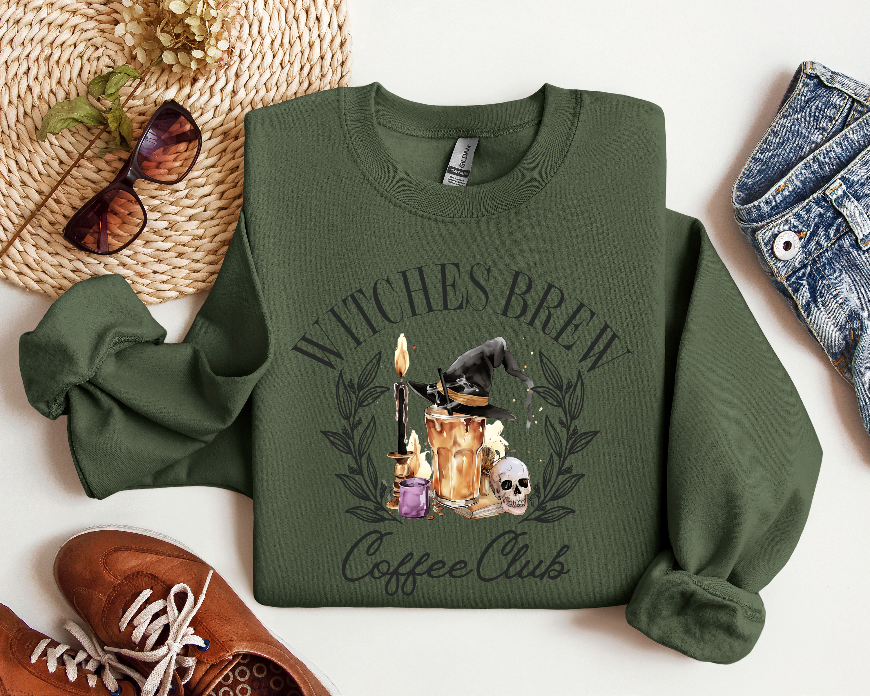 Witches Brew Halloween Crewneck, Fall Sweatshirt