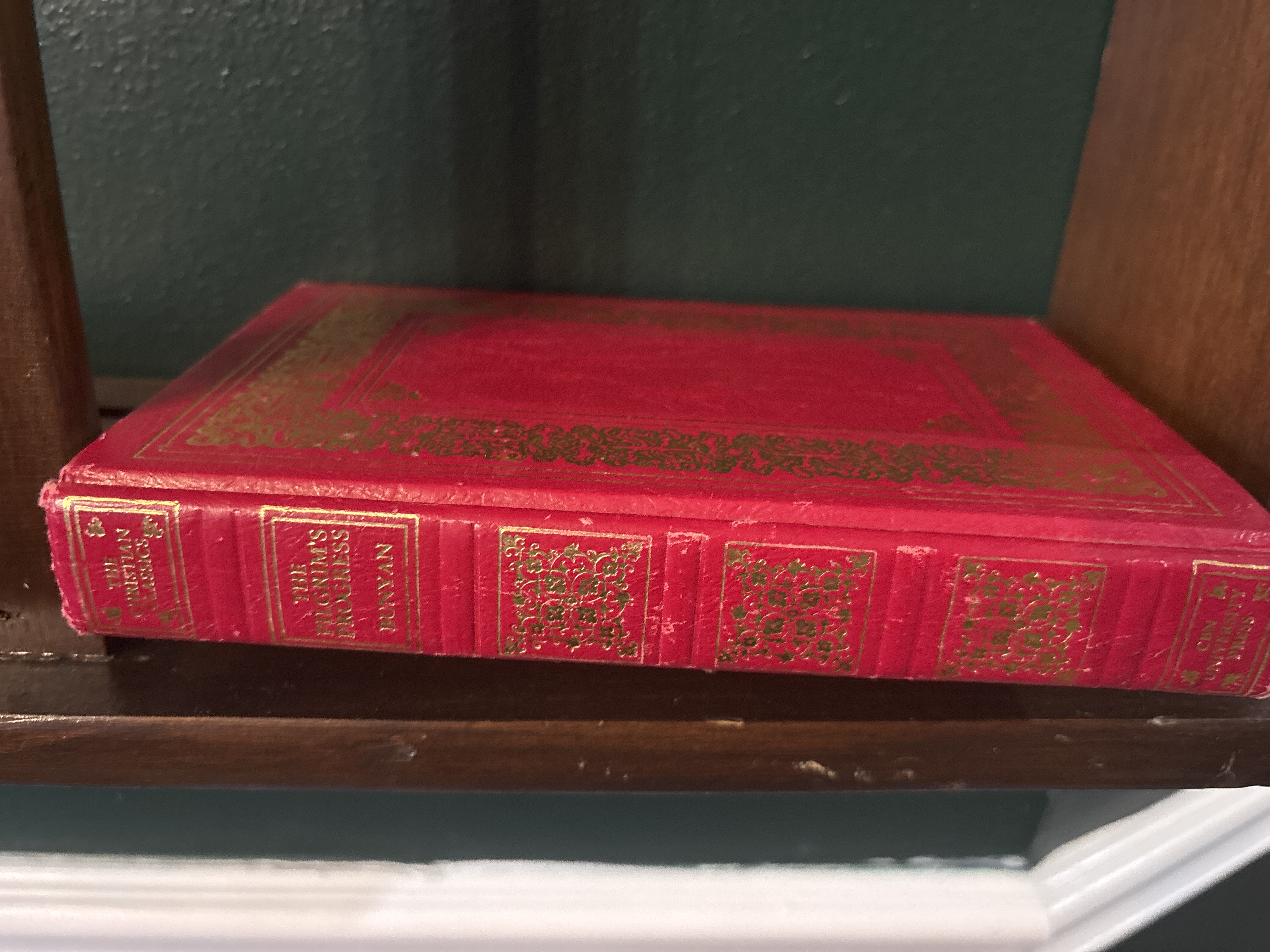 Vintage Red Leather-Bound Book
