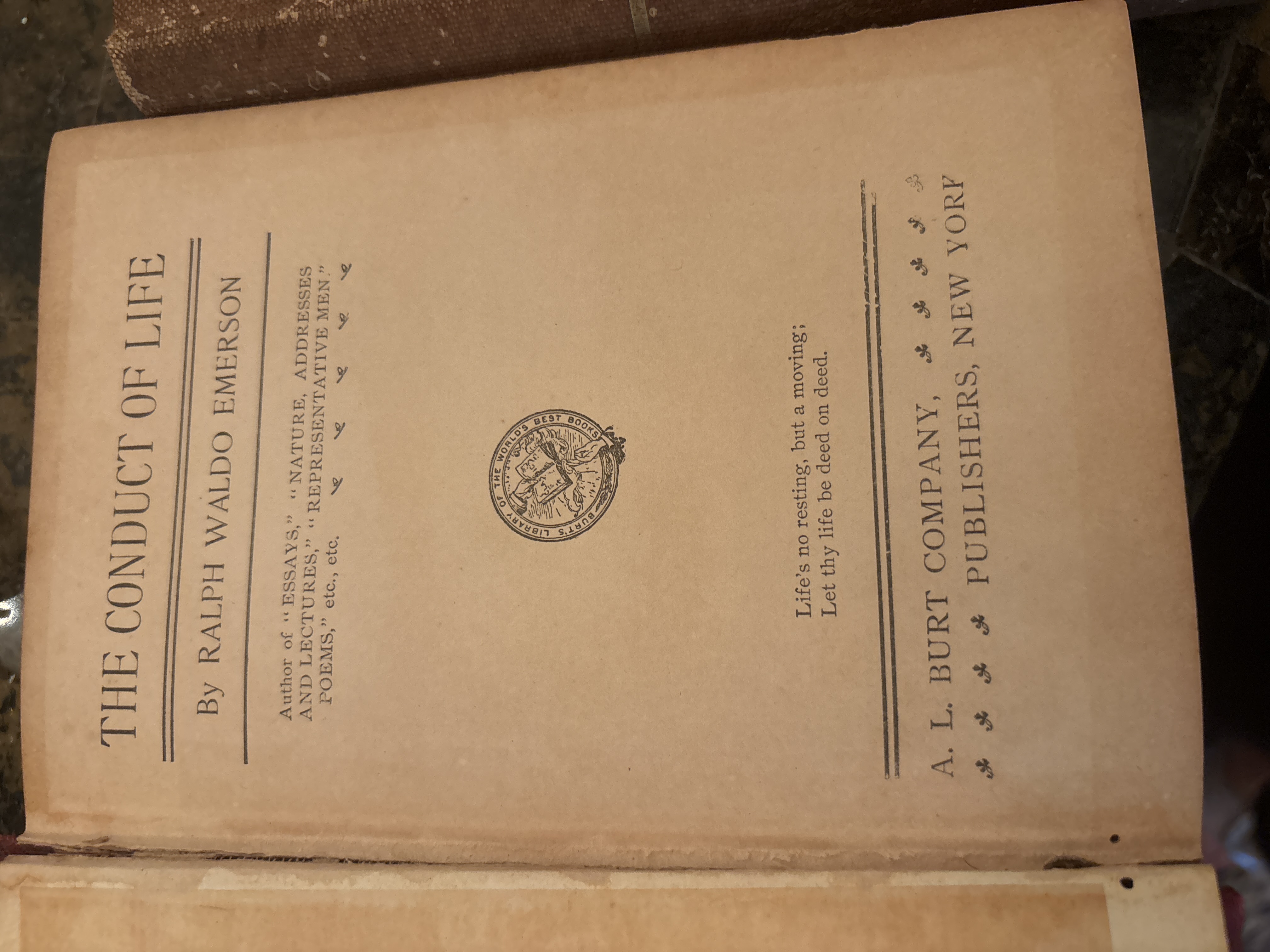The Conduct of Life by Ralph Waldo Emerson