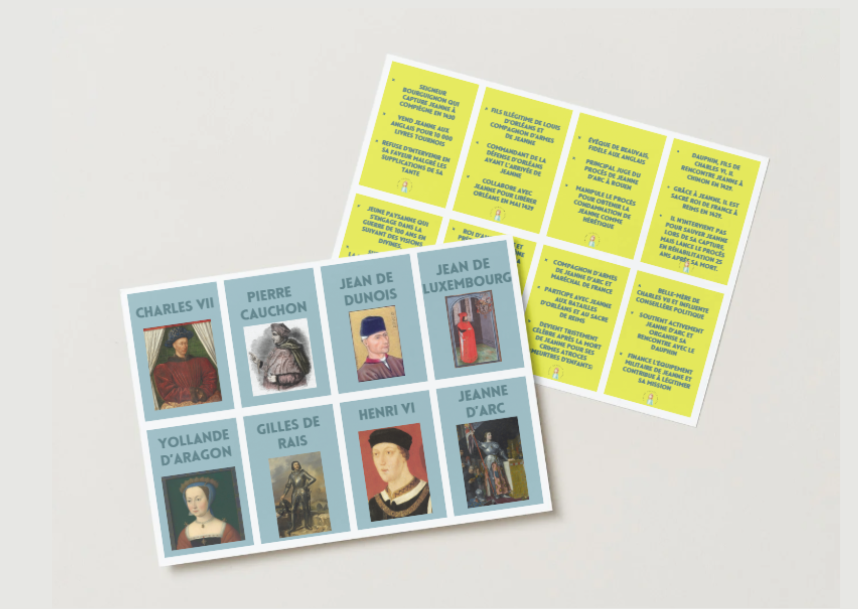 Flashcards Jeanne d'Arc (personnages)