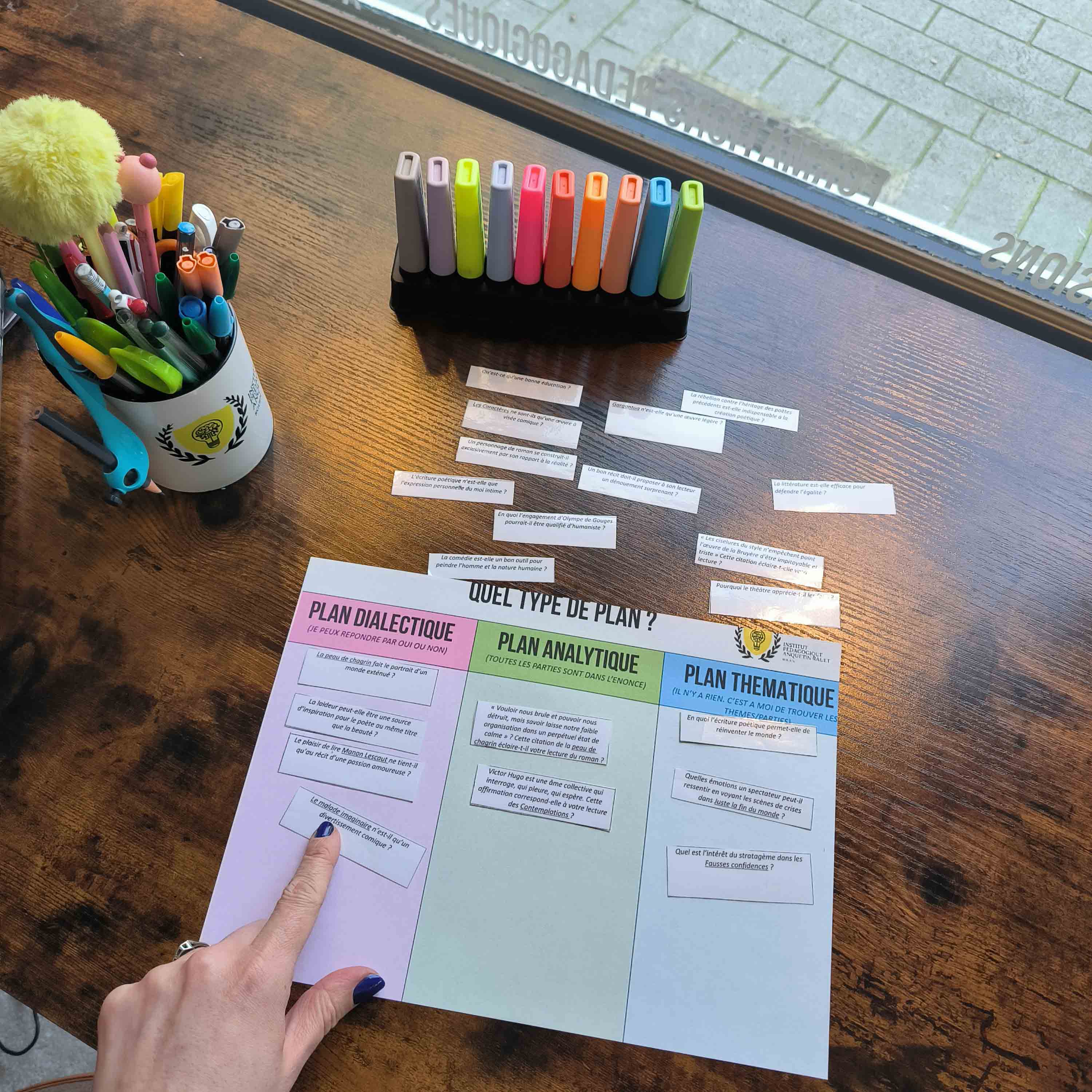 Les types de plan (dissertation de français)