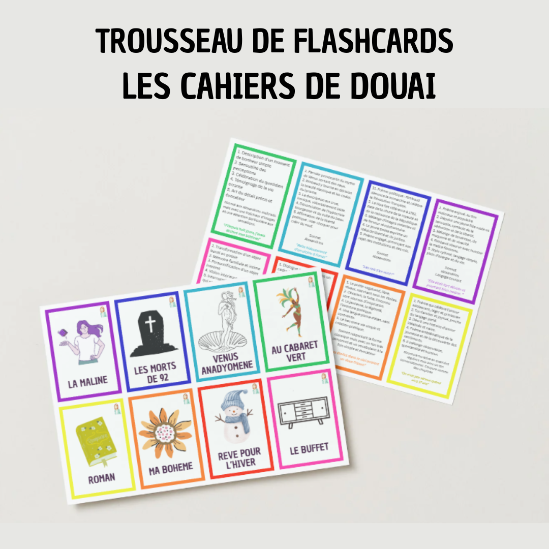 Trousseau de Flashcards : les Cahiers de Douai de Rimbaud