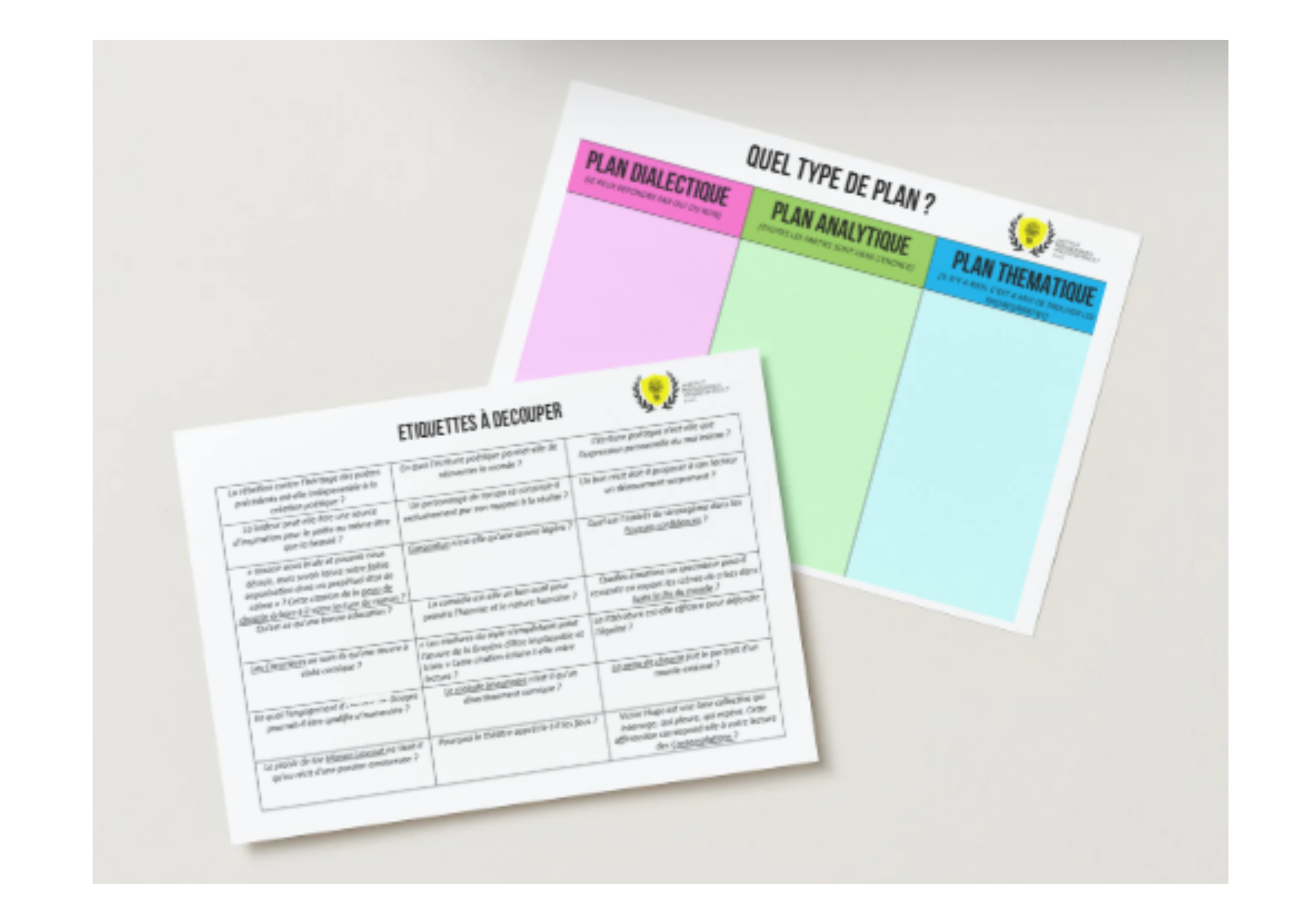 Les types de plan (dissertation de français)