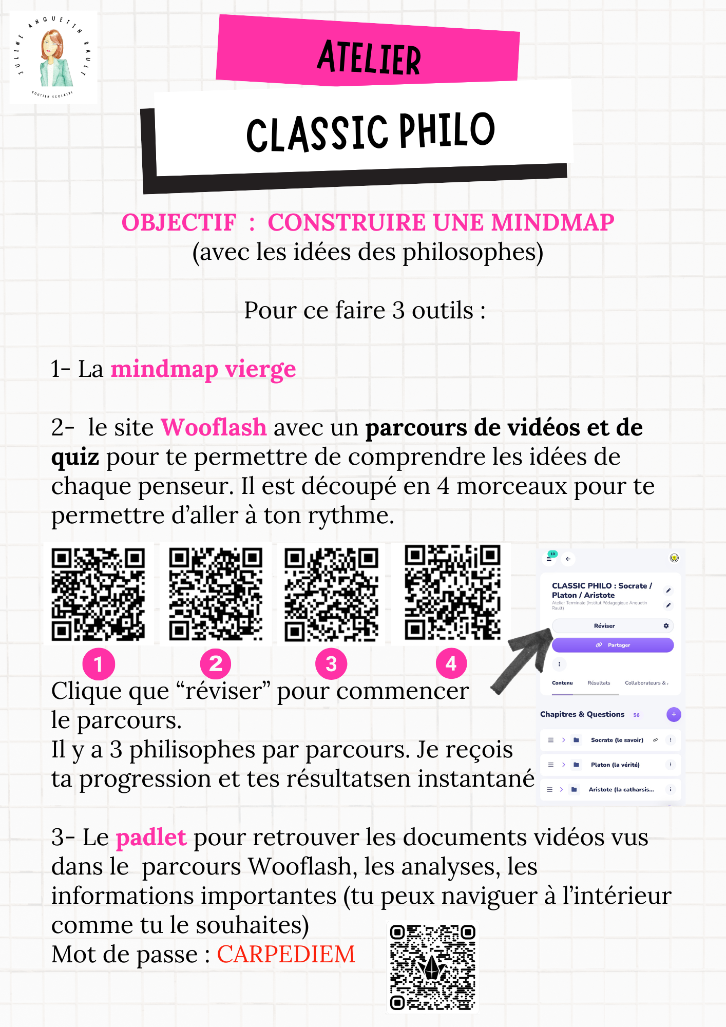 Atelier CLASSIC philo : Mindmap à construire