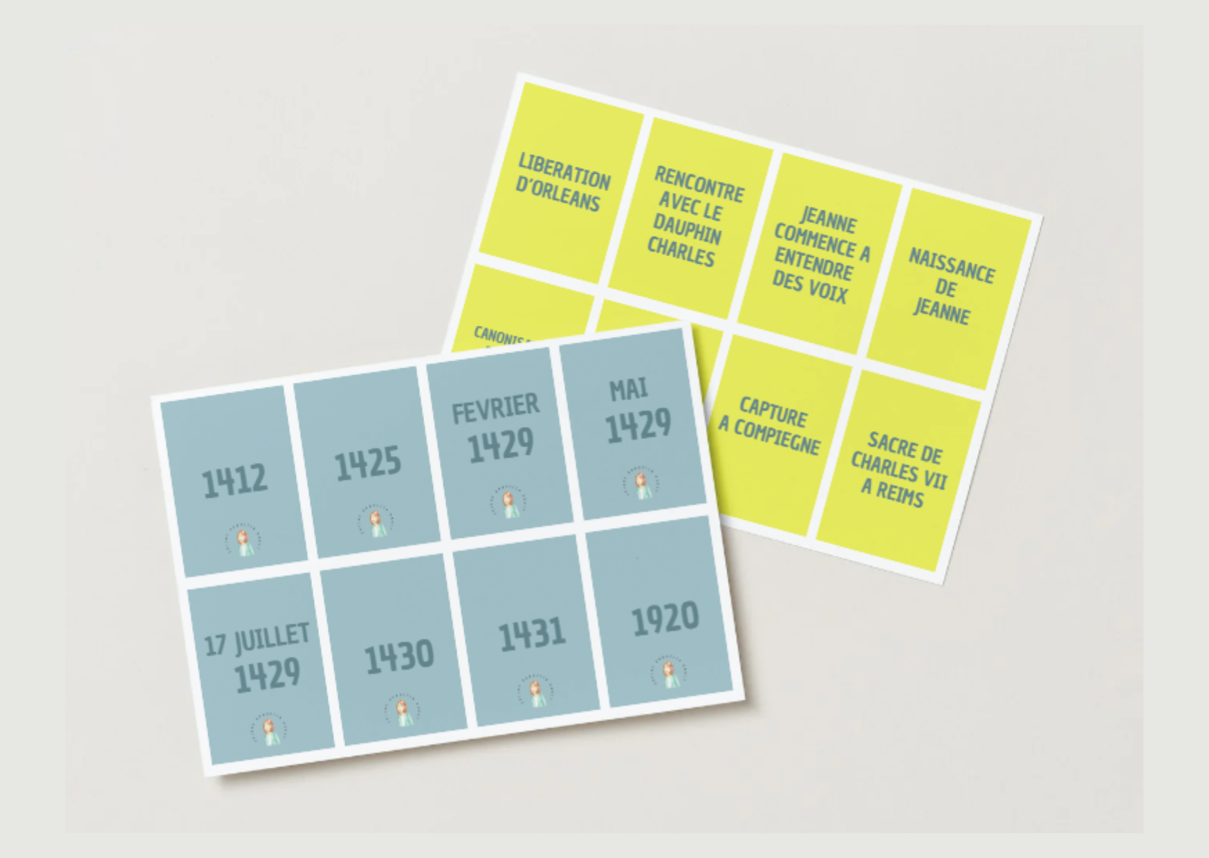 Flashcards Jeanne d'Arc : les dates