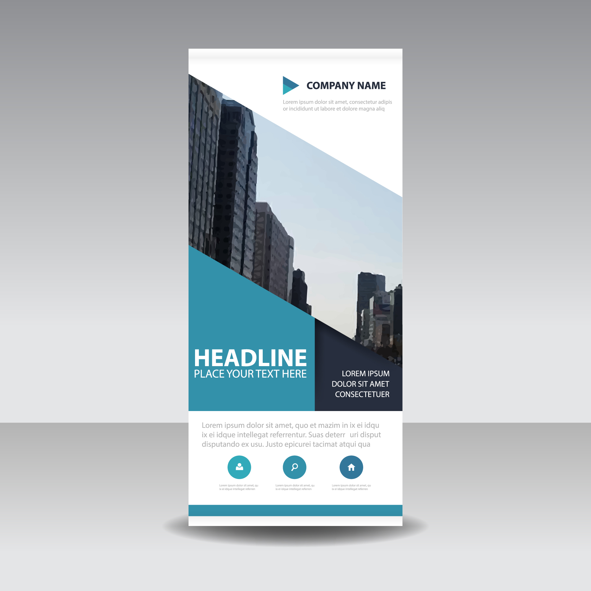 Rollup banner standee.