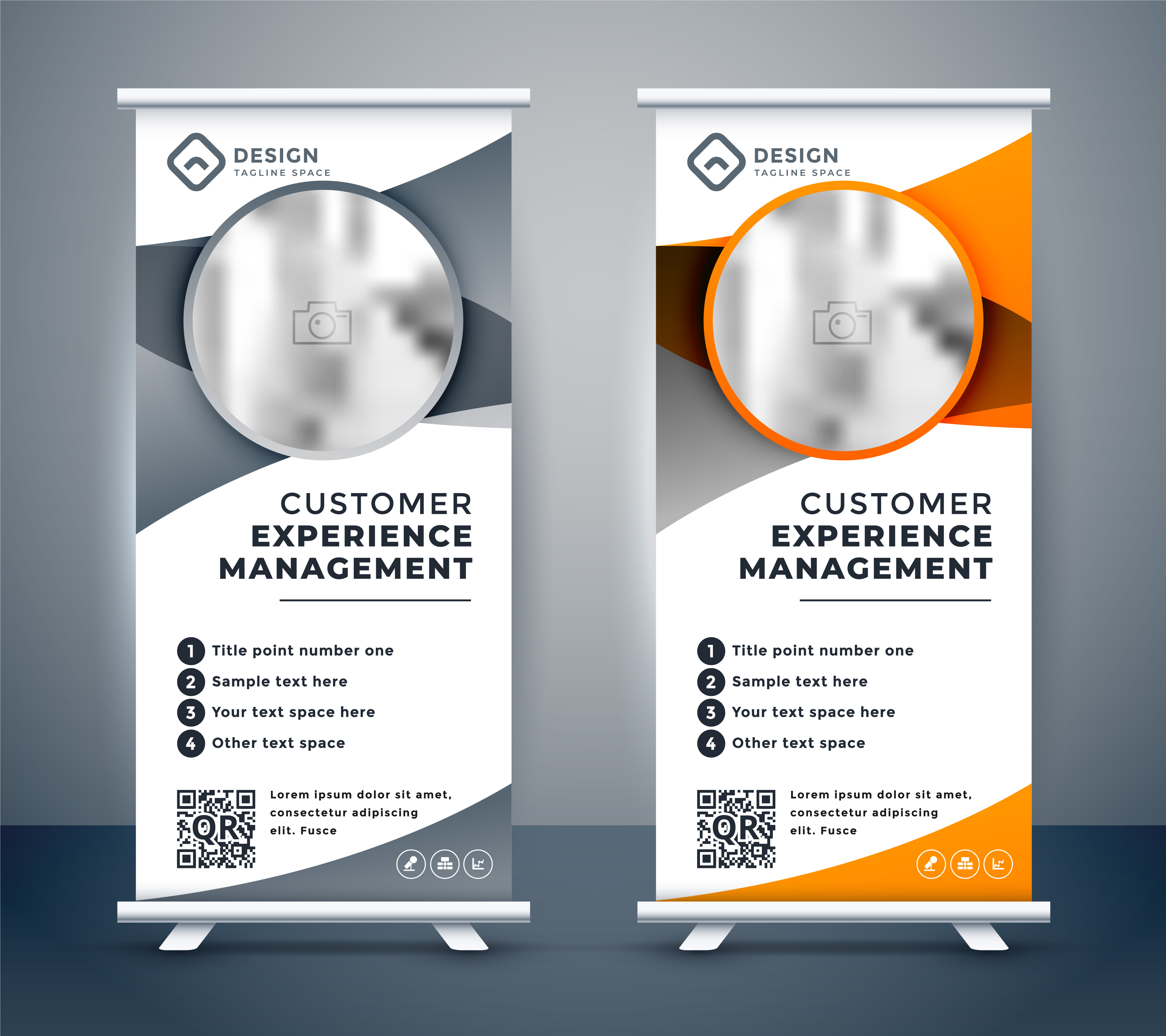 Rollup banner standee.
