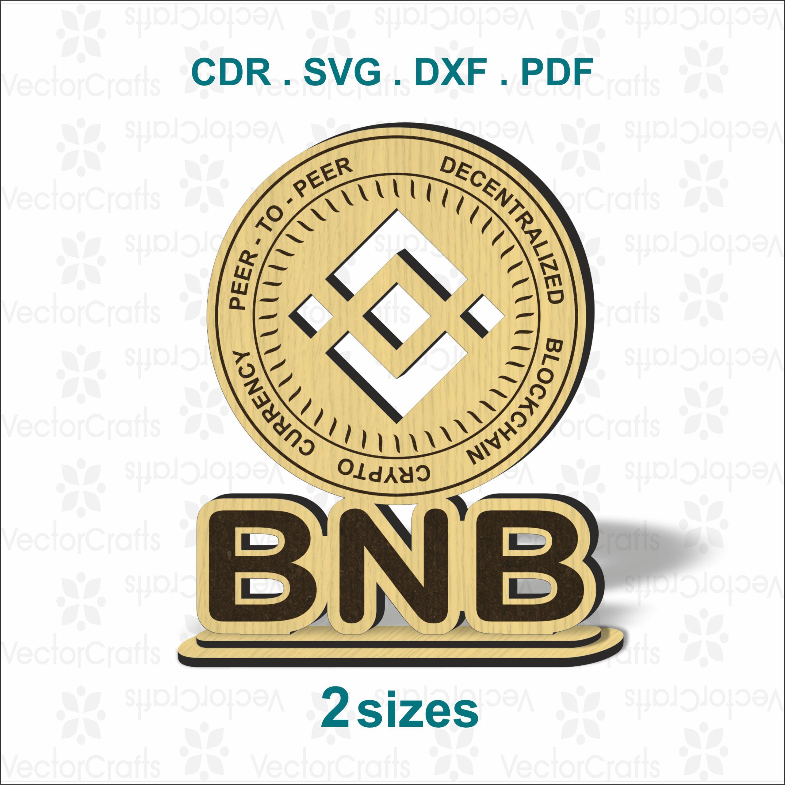 BNB Laser Cut Desk Decor | Binance Coin Digital Files