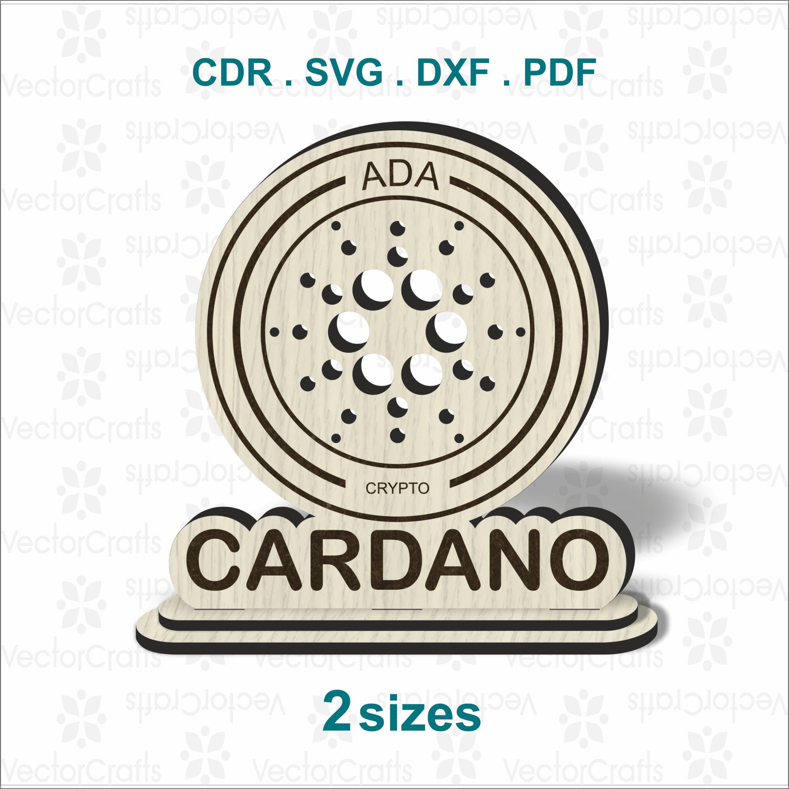 Cardano (ADA) Laser Cut Desk Decor | Digital File for Laser Cutter