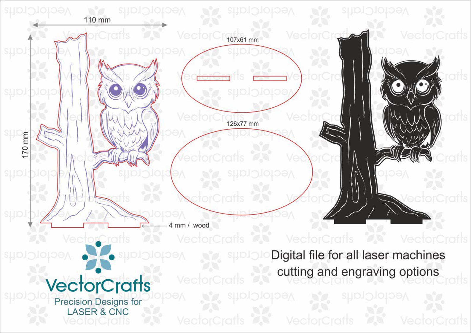 Wooden Owl Decor