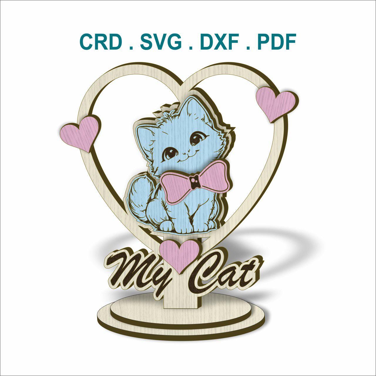 My Cat Wooden Decor Laser Cut File