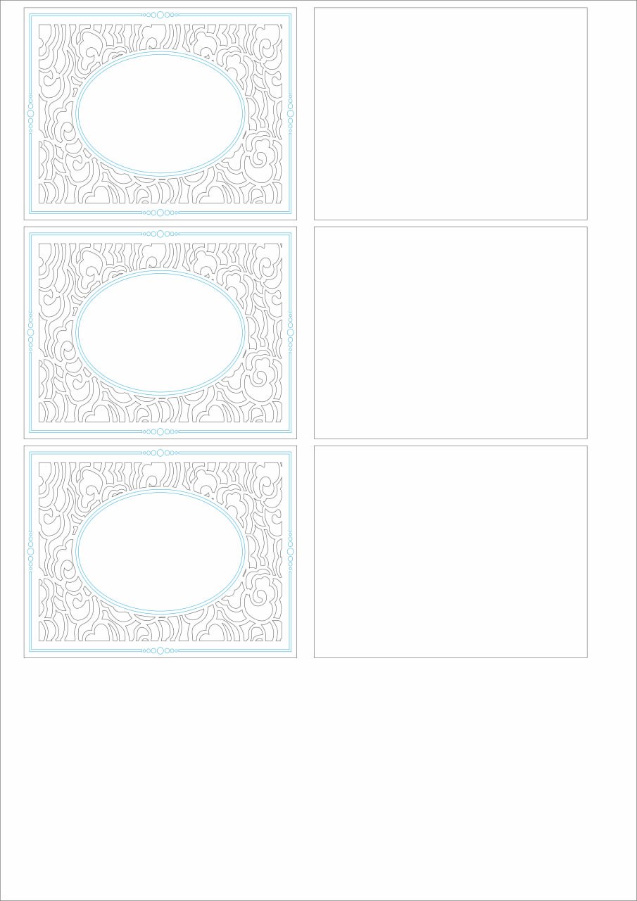 Laser Cut Wedding Invitation Card