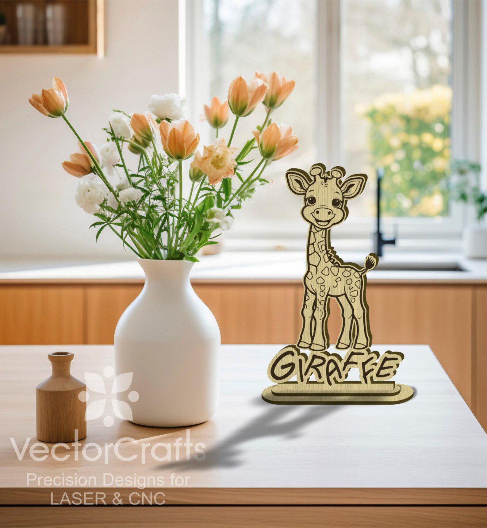 Wooden Giraffe Standee