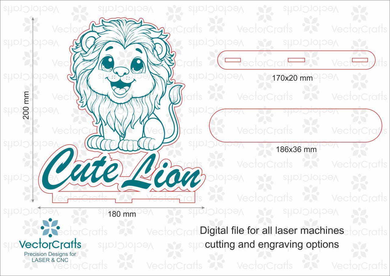Cute Lion Standing Ornament