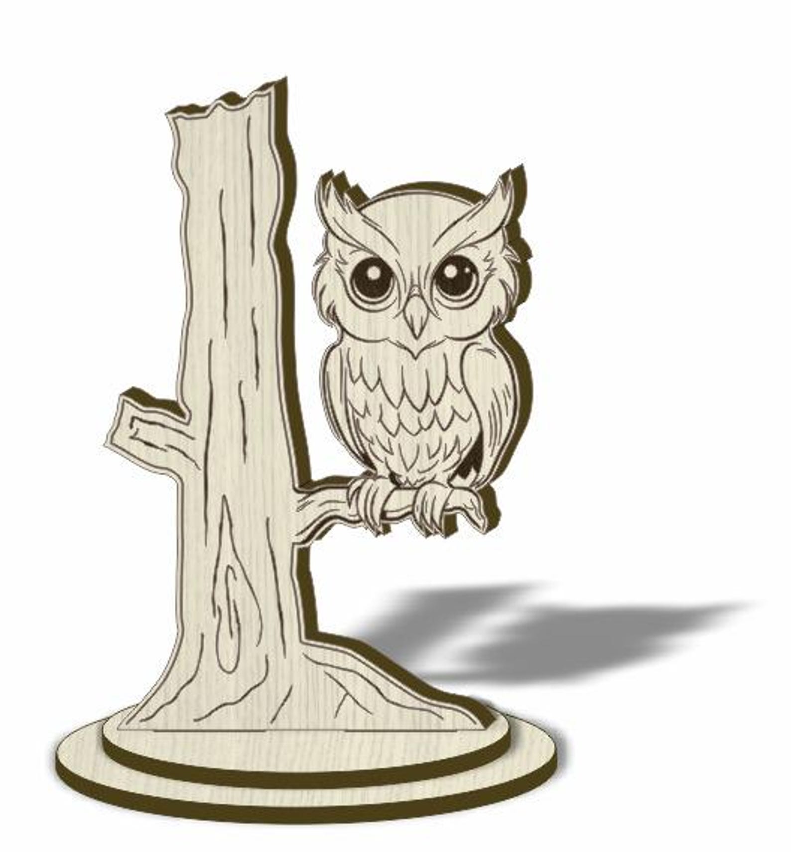 Wooden Owl Decor